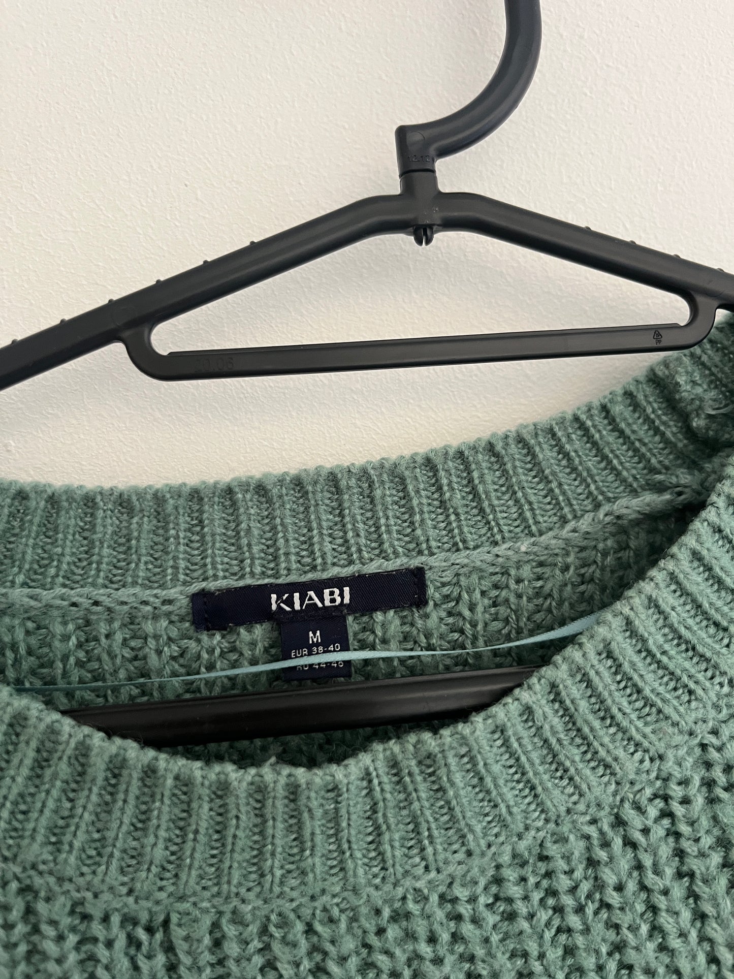 Pull en maille à manches longues vert oversize - M