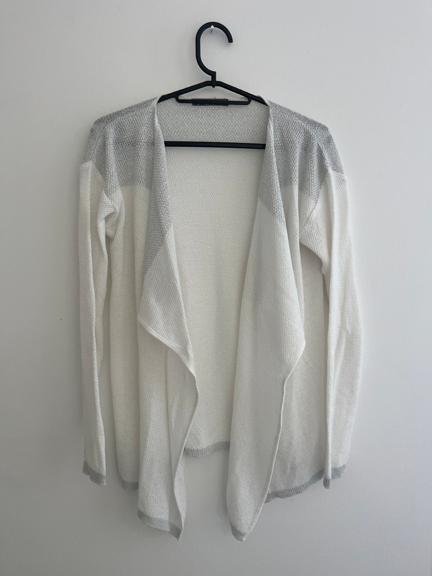Gilet en maille blanc et argenté Ligne À Suivre - M