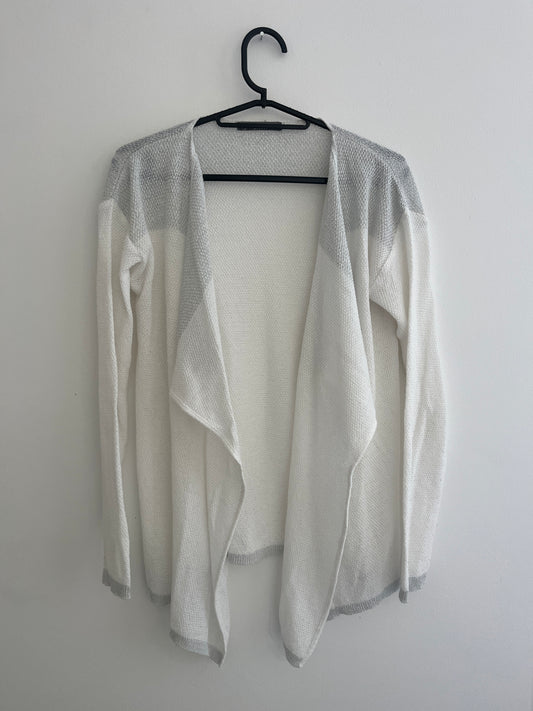 Gilet en maille blanc et argenté Ligne À Suivre - M