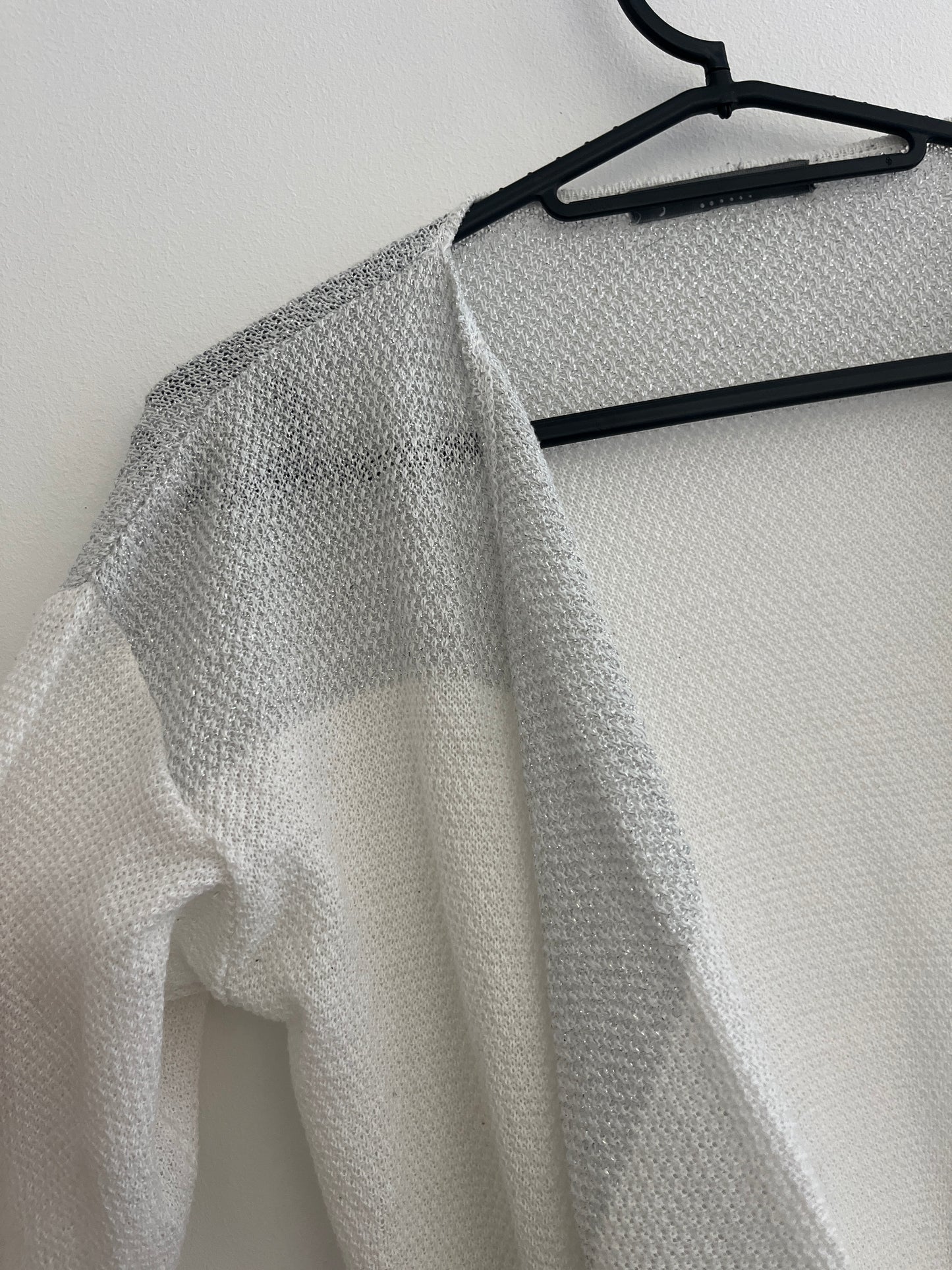 Gilet en maille blanc et argenté Ligne À Suivre - M
