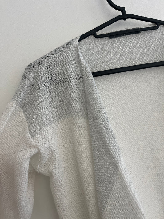 Gilet en maille blanc et argenté Ligne À Suivre - M