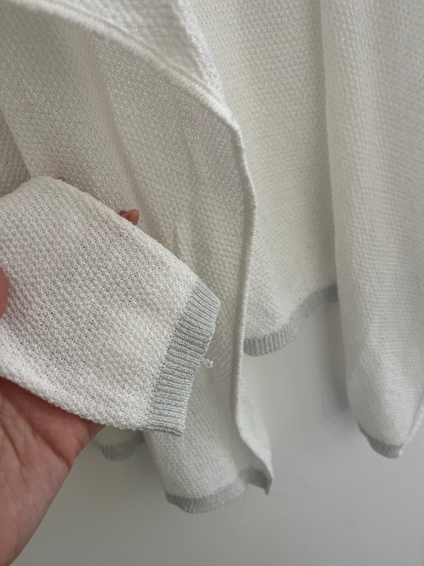Gilet en maille blanc et argenté Ligne À Suivre - M