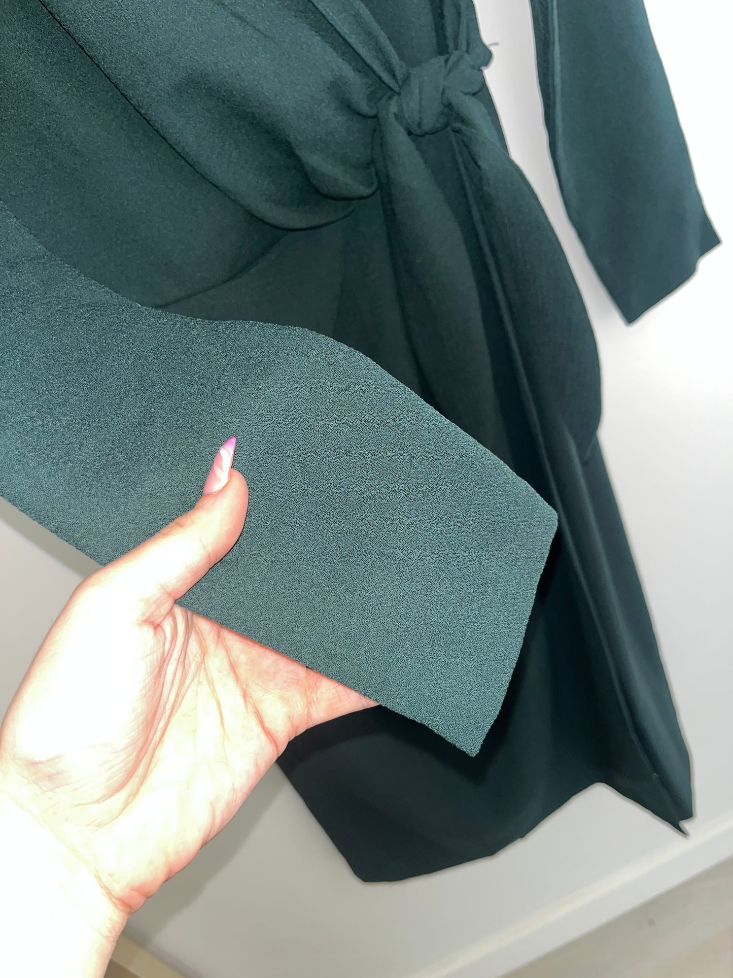 Robe mi-longue portefeuille vert sapin La Redoute - 38