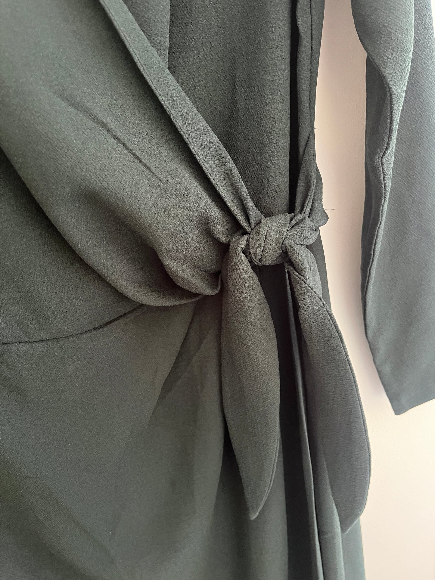 Robe mi-longue portefeuille vert sapin La Redoute - 38