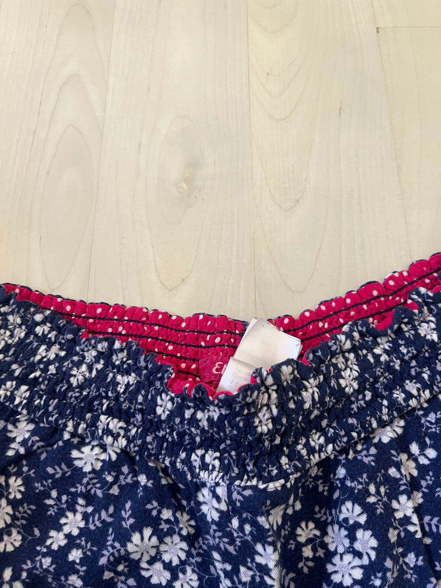 Pantalon fluide à fleurs bleues Etam - M