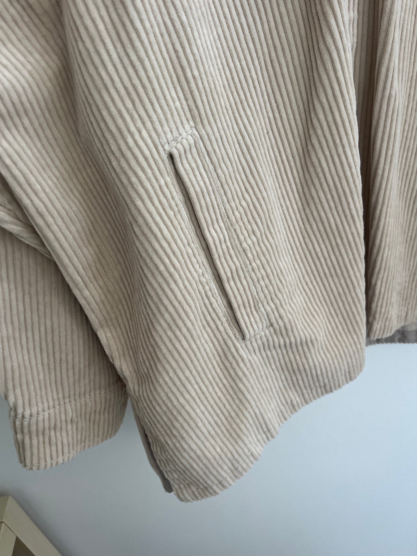 Surchemise à manches longues en velours côtelé beige H&M - 38