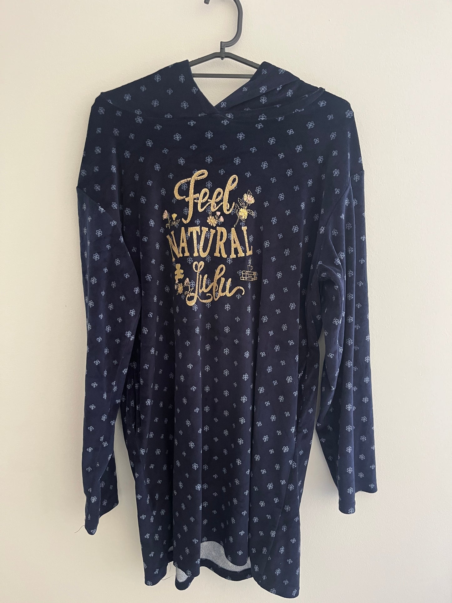 Sweat plaid à capuche bleu Lulu Castagnette - S