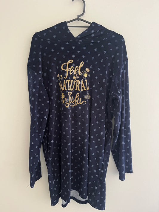 Sweat plaid à capuche bleu Lulu Castagnette - S