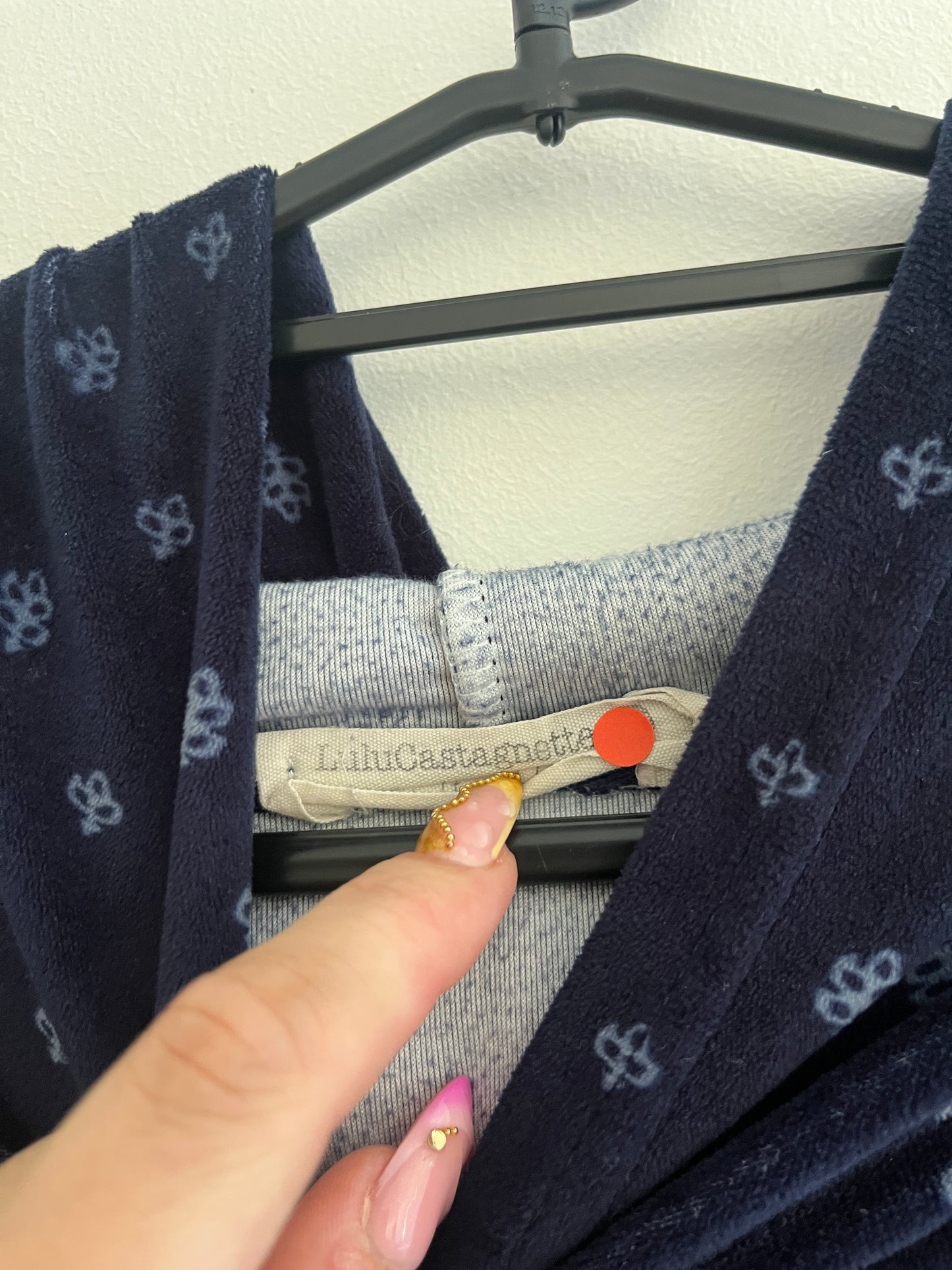 Sweat plaid à capuche bleu Lulu Castagnette - S
