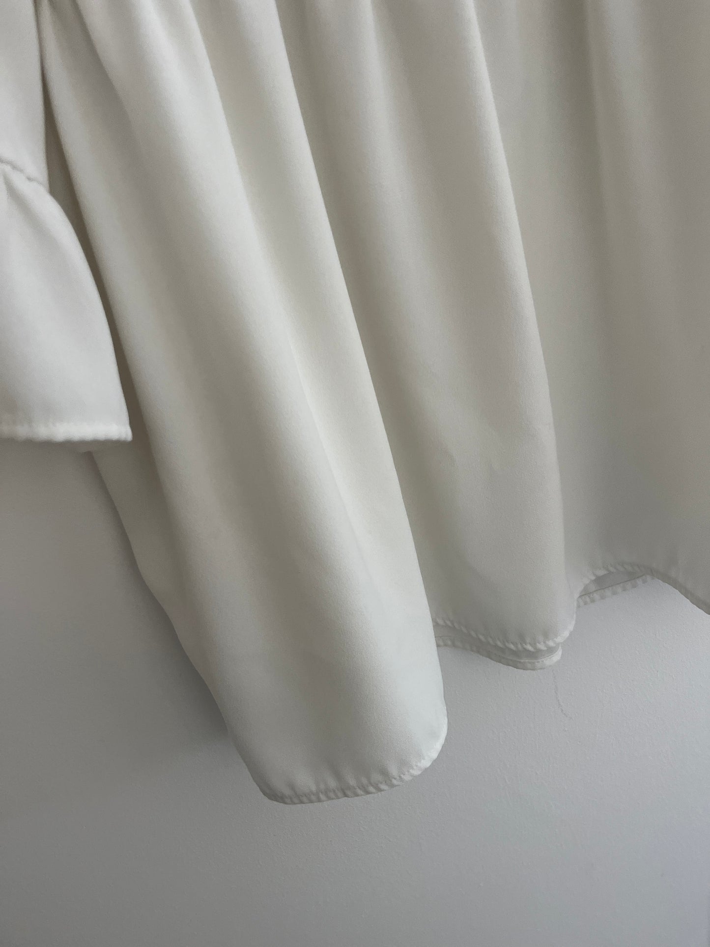 Blouse à manches 3/4 évasée blanche Pimkie - S