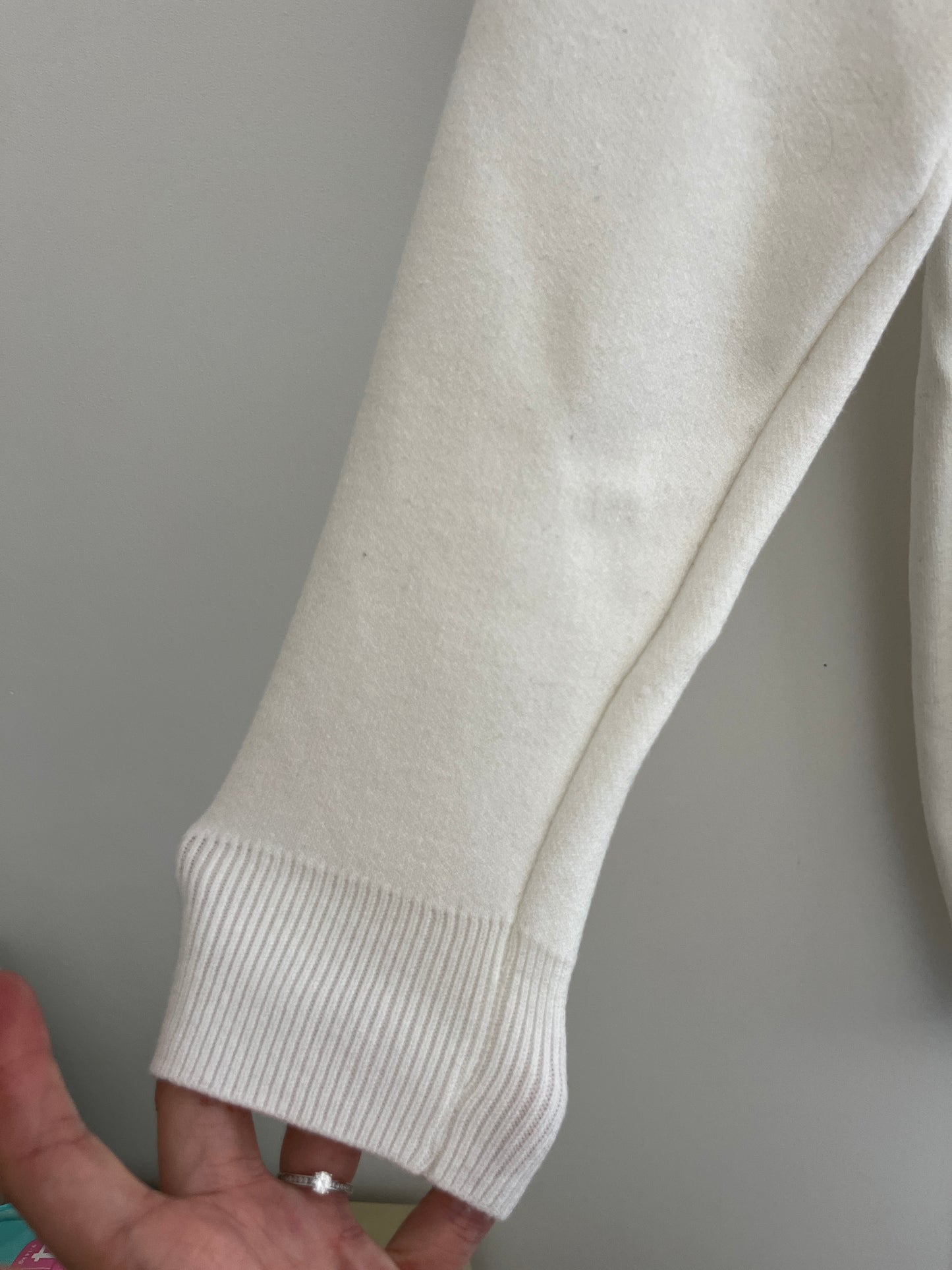 Pull long à manches longues et à col roulé blanc Jennyfer - S
