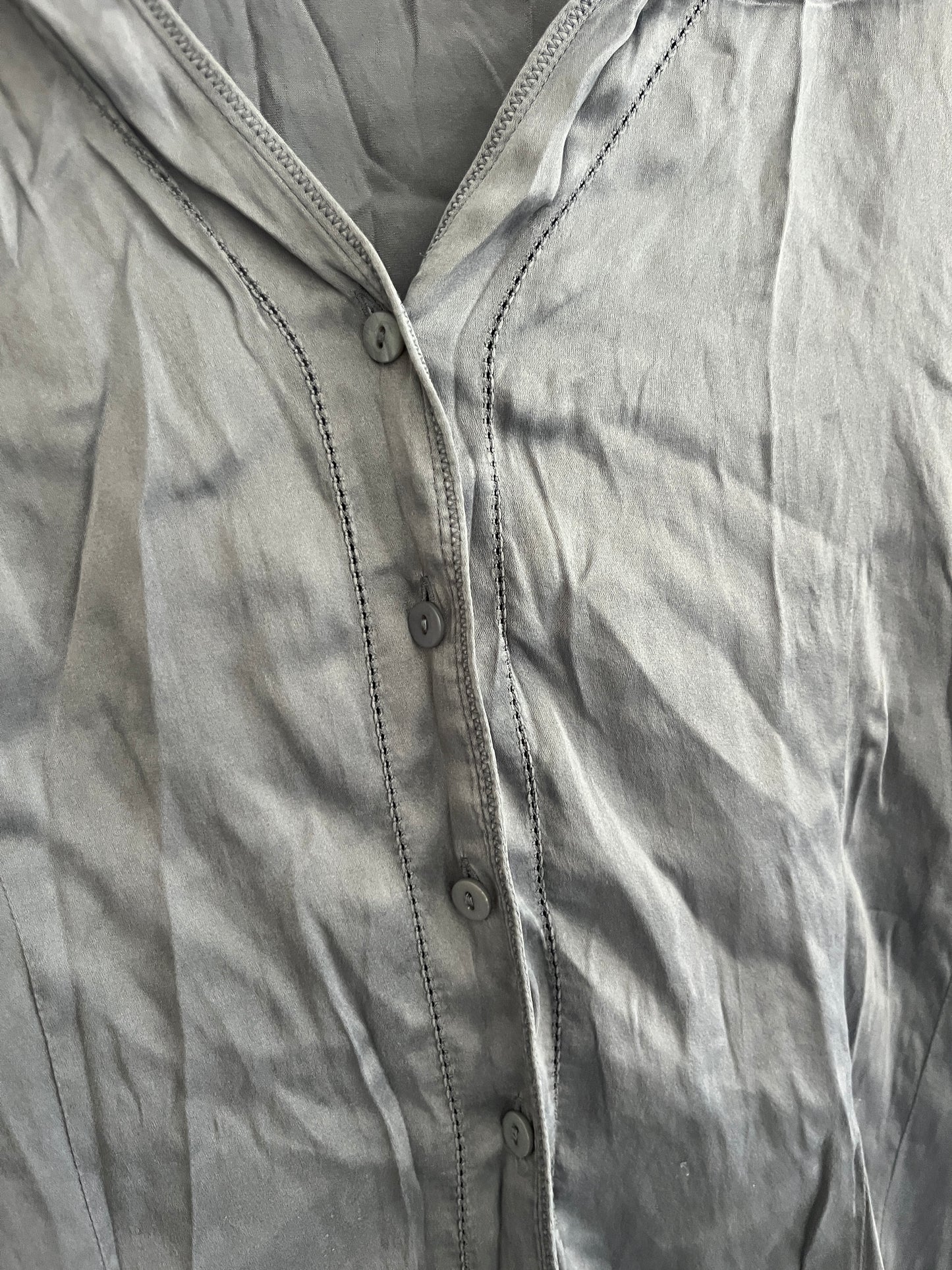Chemise à manches longues grise en soie Maison 123 - S