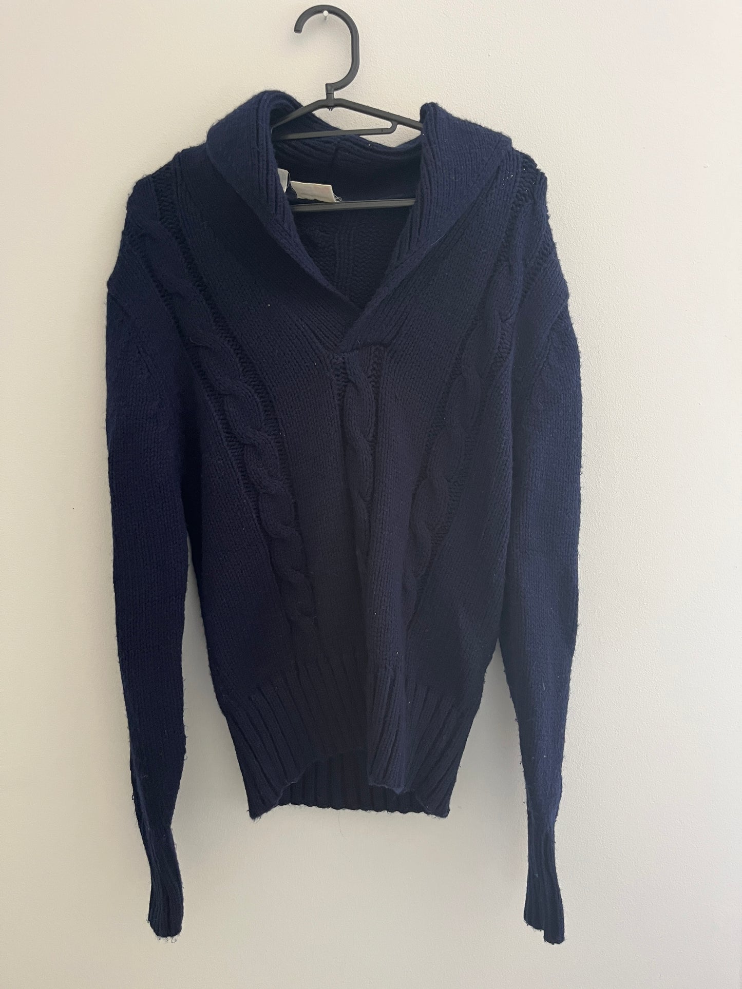 Pull à manches longues en grosses mailles bleu marine Levi’s - S