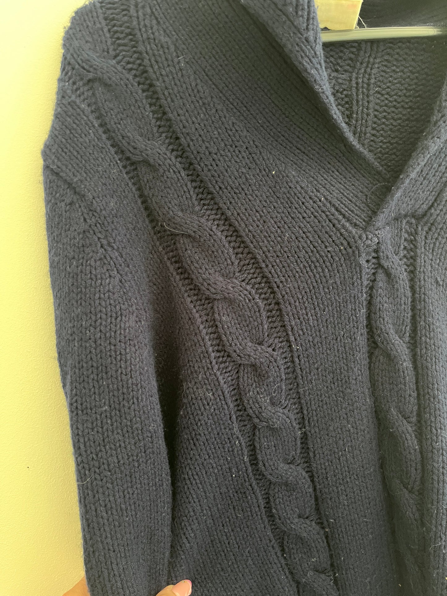 Pull à manches longues en grosses mailles bleu marine Levi’s - S