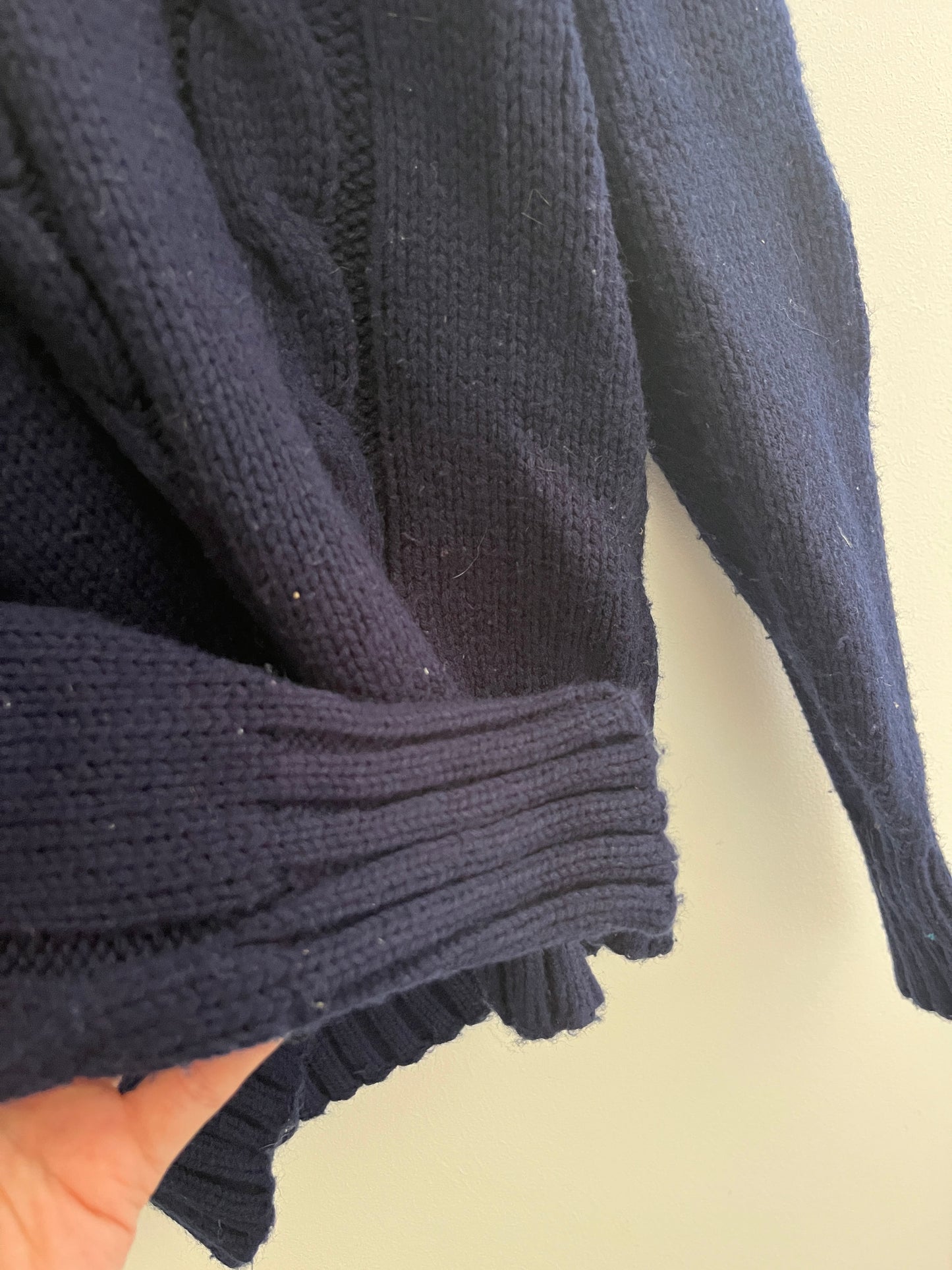 Pull à manches longues en grosses mailles bleu marine Levi’s - S