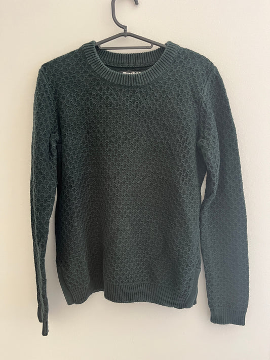 Pull en maille « abeille » vert sapin à manches longues Bizzbee - XS