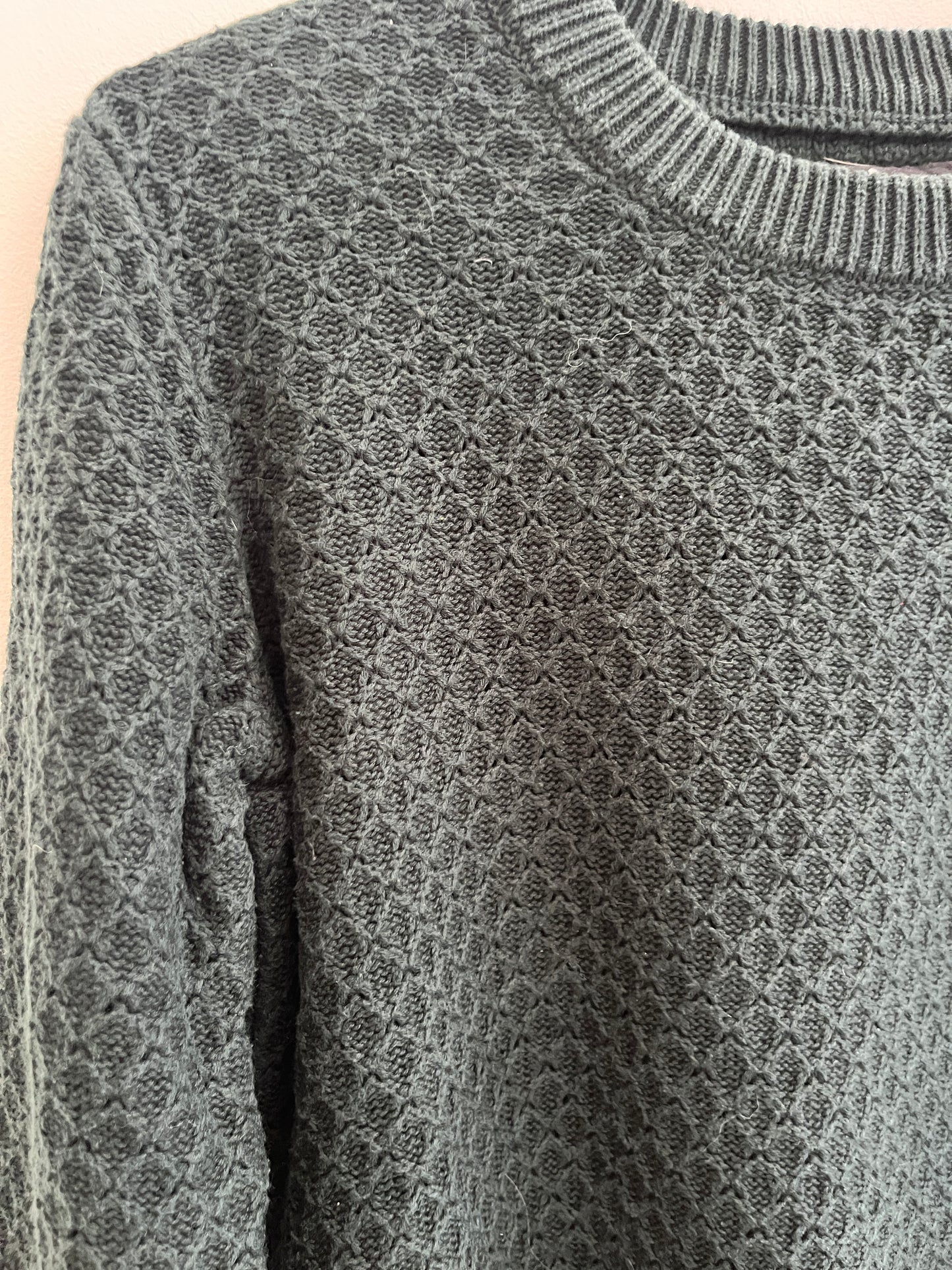 Pull en maille « abeille » vert sapin à manches longues Bizzbee - XS