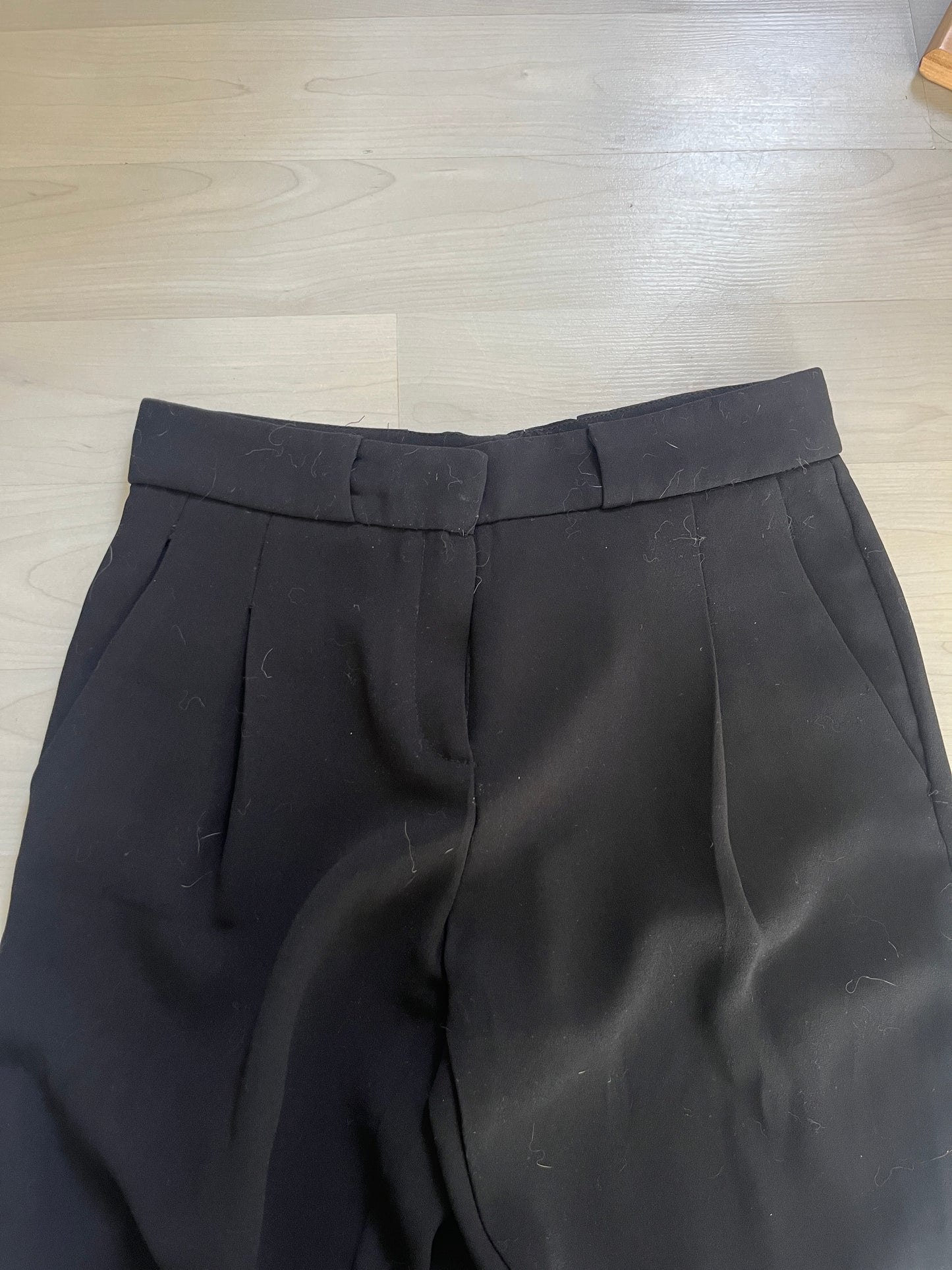 Pantalon habillé noir effet ceinturé Mango - XS