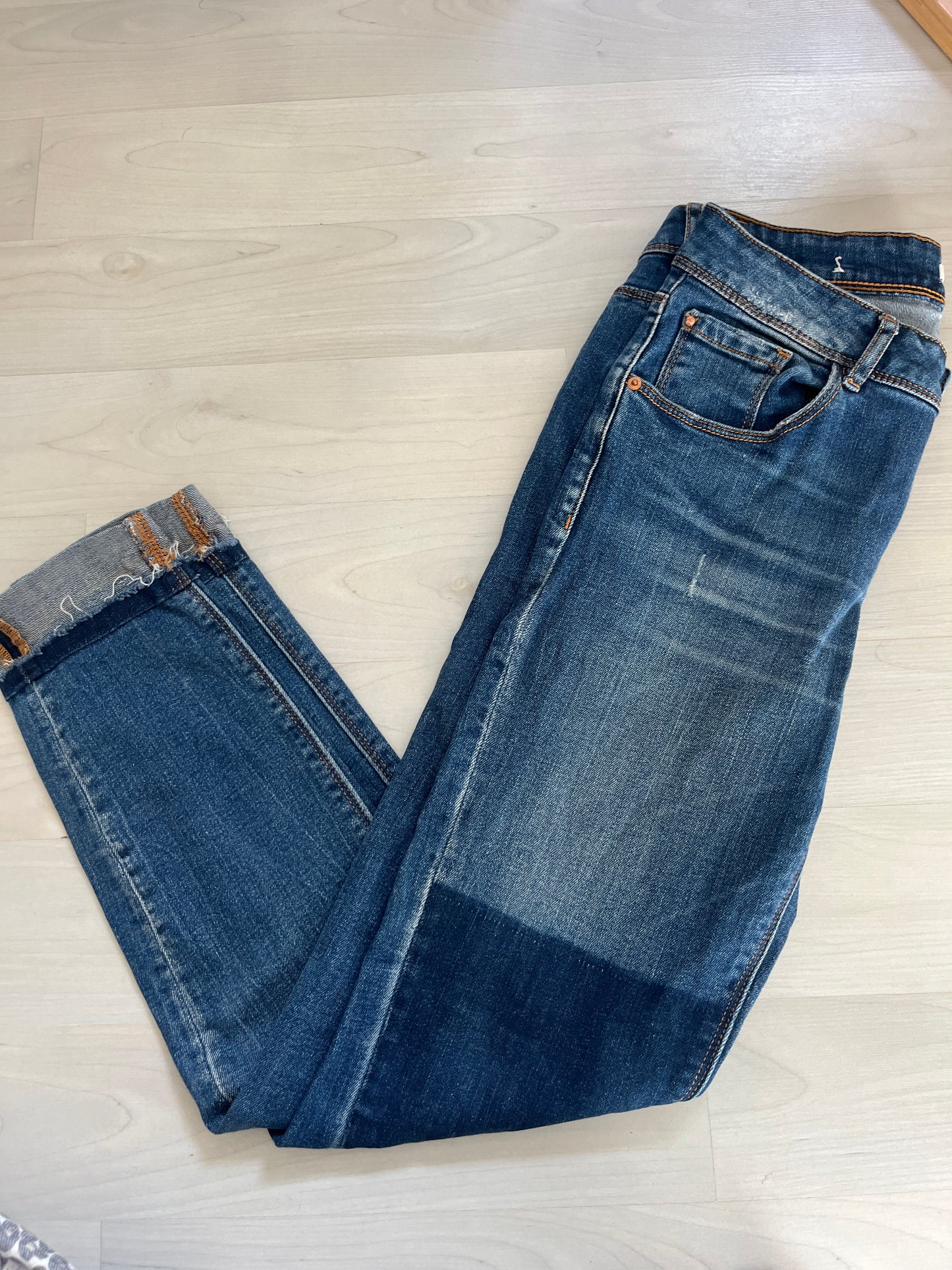 Jean bleu brut avec ourlets déchirés Camaïeu - XS