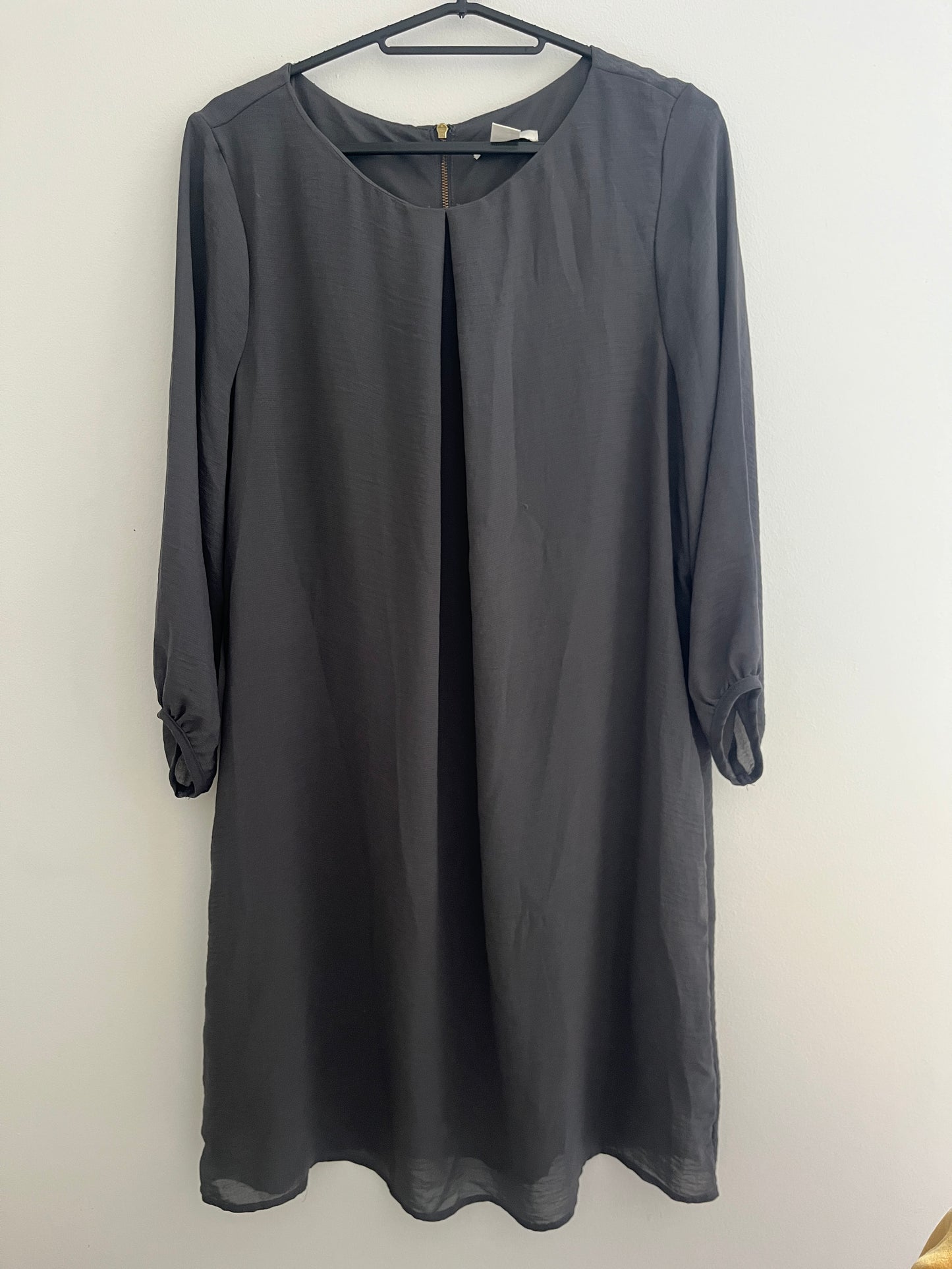 Robe mi-longue grise fluide H&M - 40