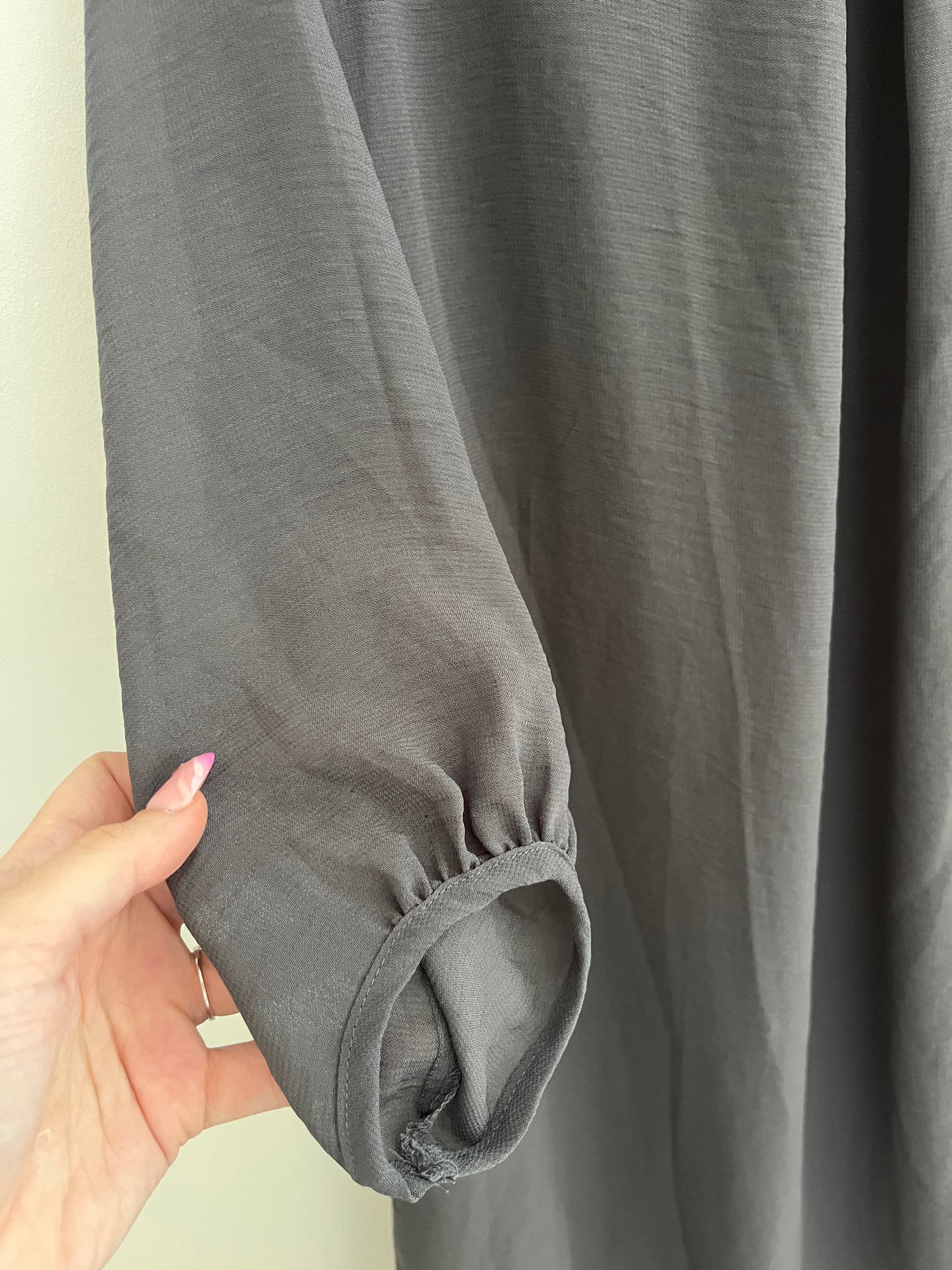 Robe mi-longue grise fluide H&M - 40