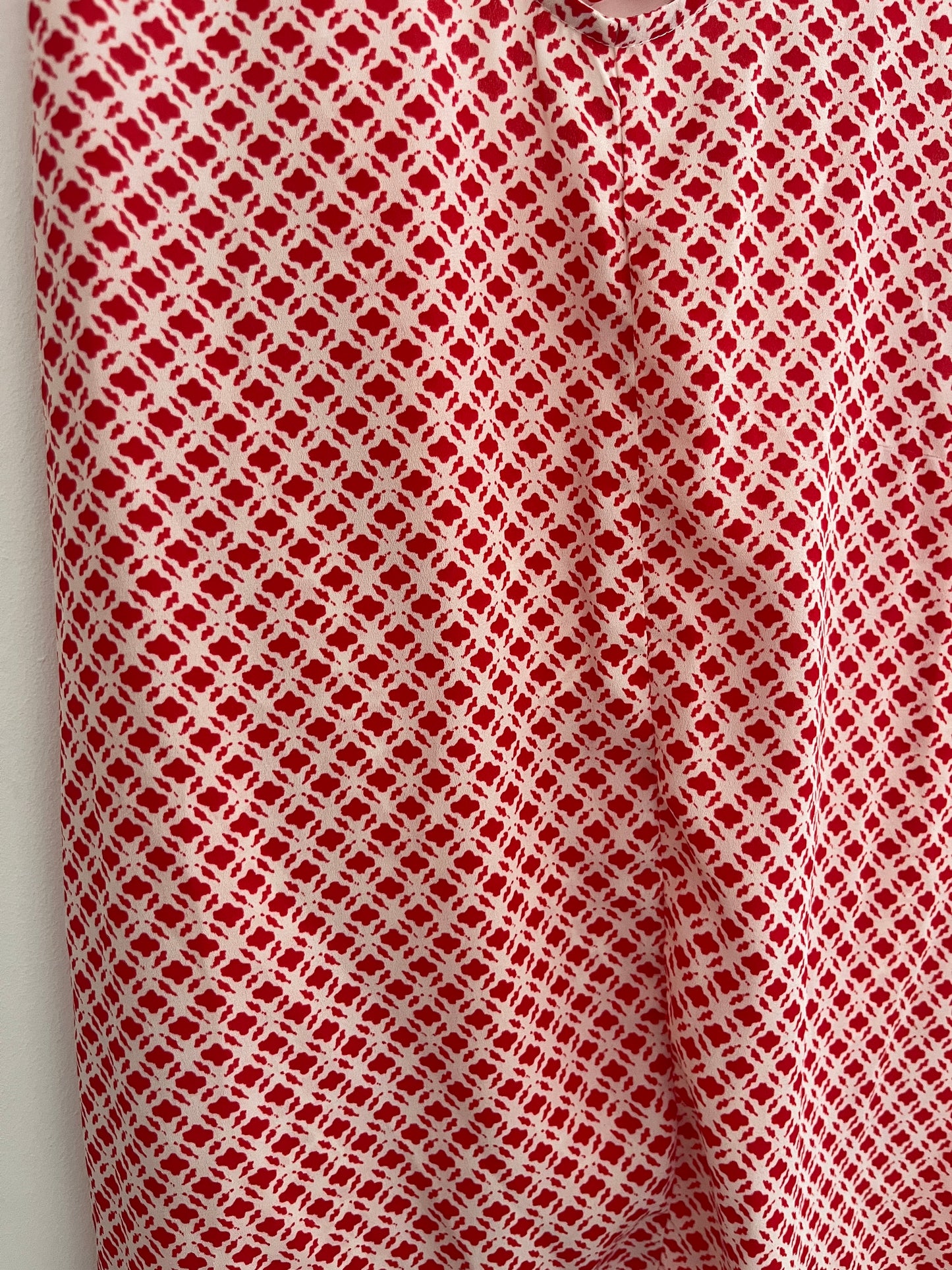 Débardeur fluide rouge et blanc dos nu - T12 (40/44)