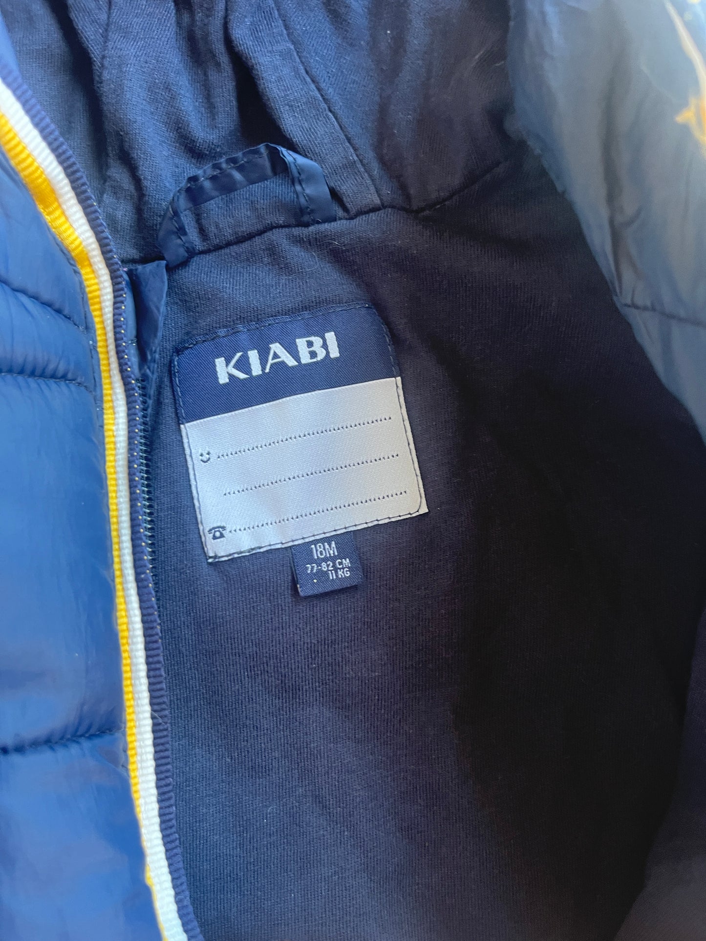 Doudoune bleu marine à capuche Kiabi - 18 mois