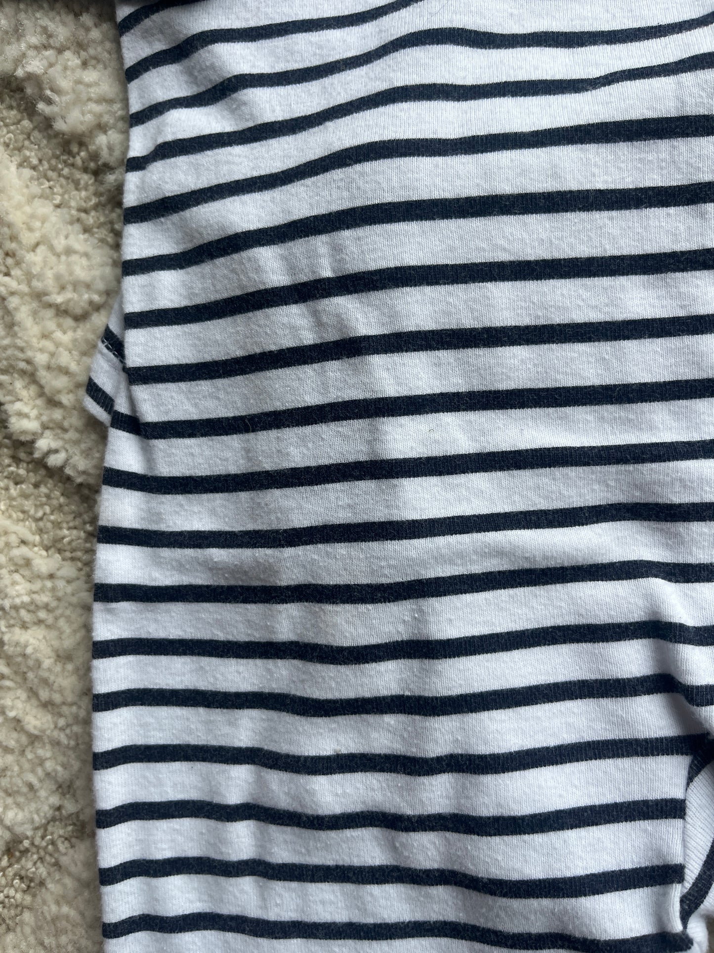 Pyjama léger rayé Petit Bateau « cœur à cœur » - 18 mois