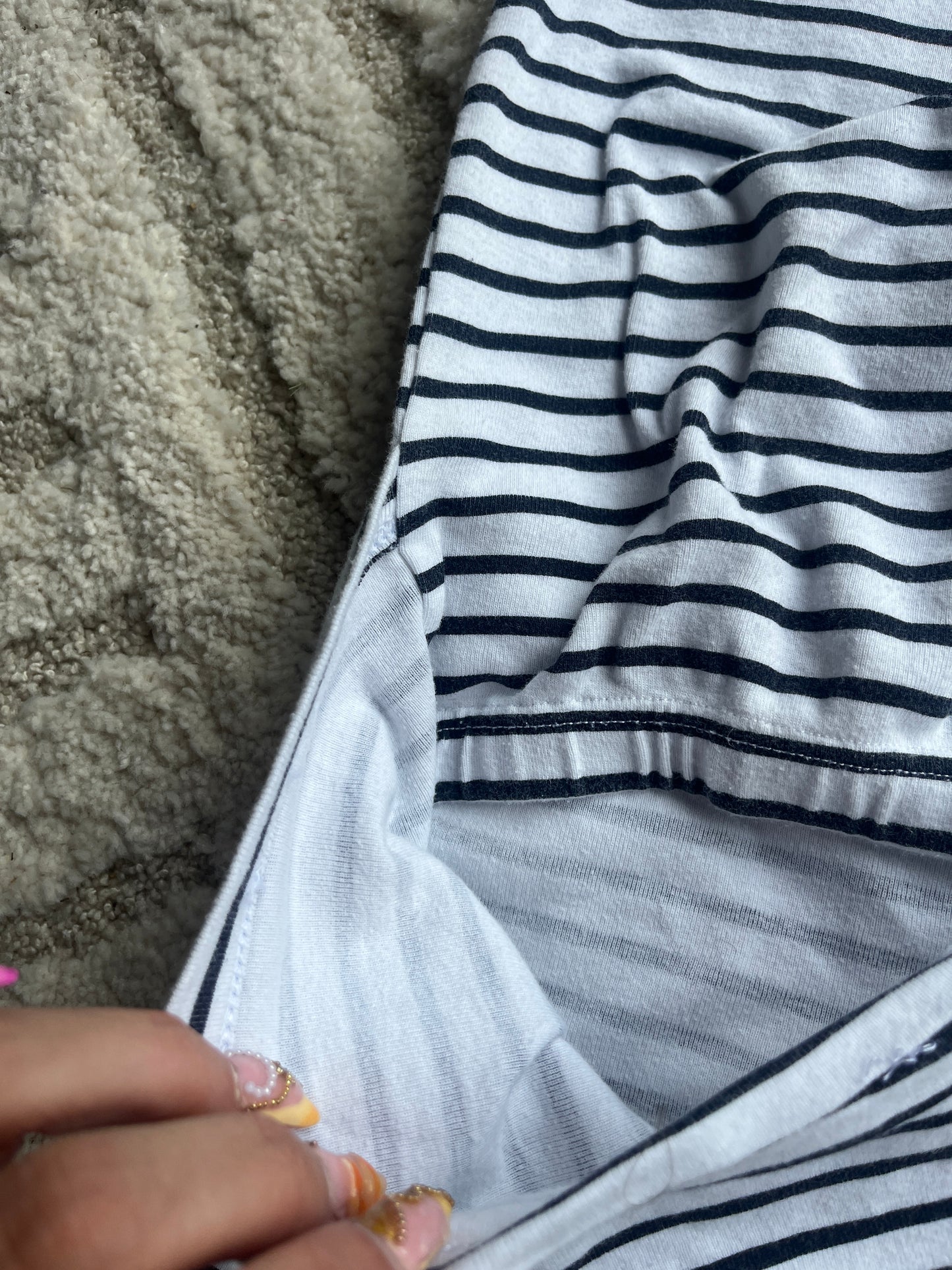Pyjama léger rayé Petit Bateau « cœur à cœur » - 18 mois