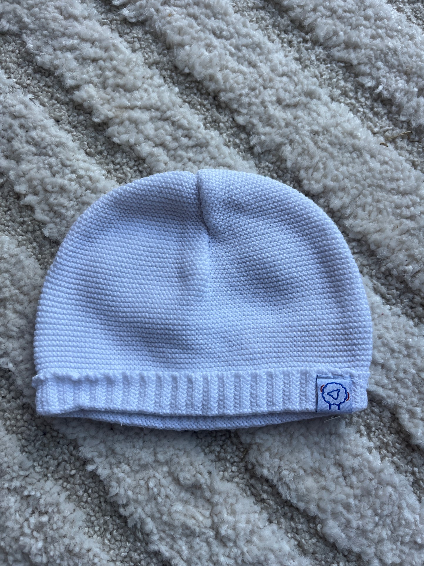 Bonnet blanc en maille La Manufacture de Layette