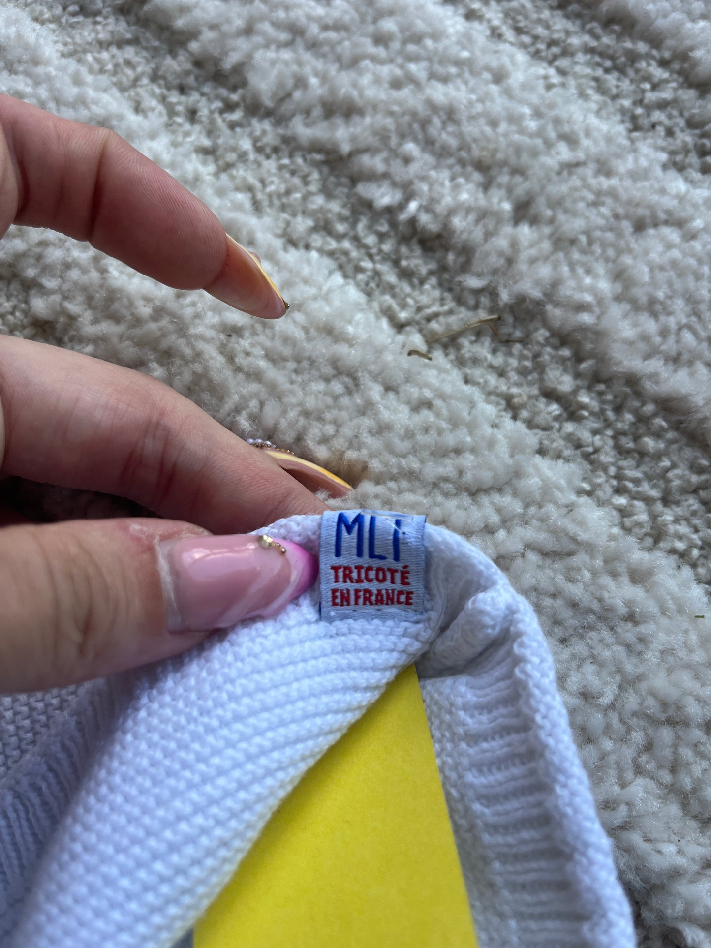 Bonnet blanc en maille La Manufacture de Layette