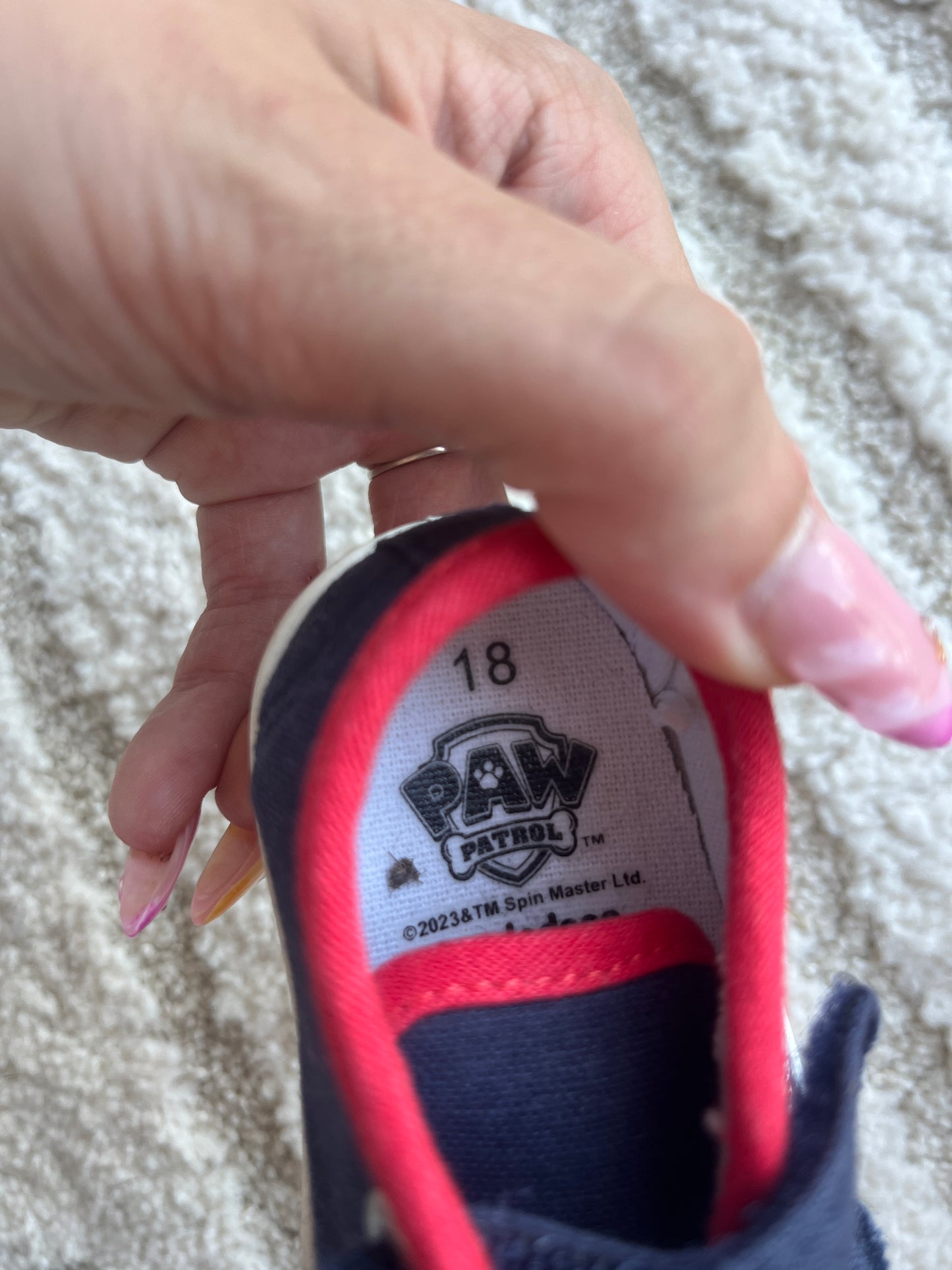 Paire de baskets en tissu Pat Patrouille - Pointure 18