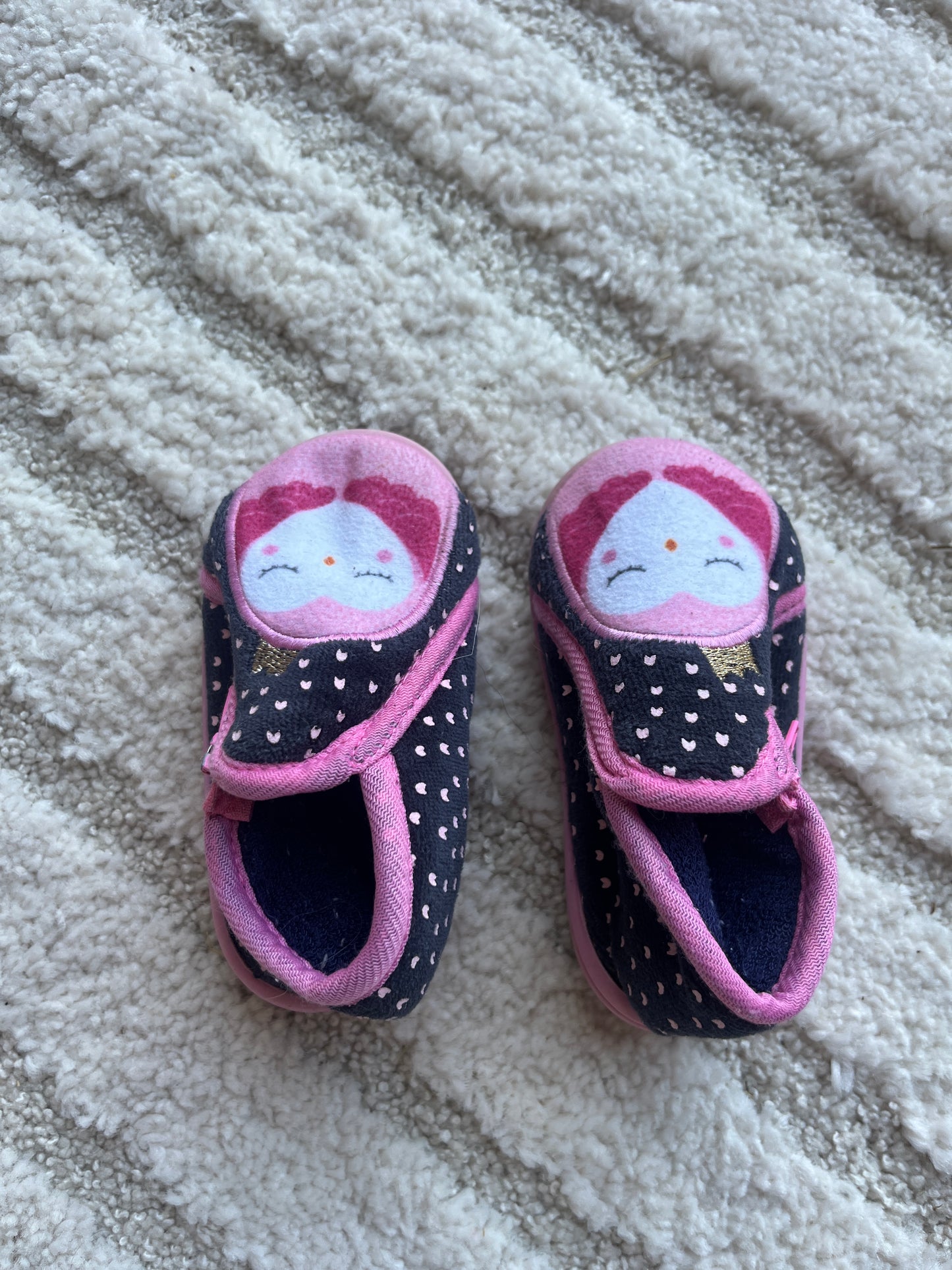 Paire de chaussons avec semelle rigide chouettes DPAM - Pointure 19