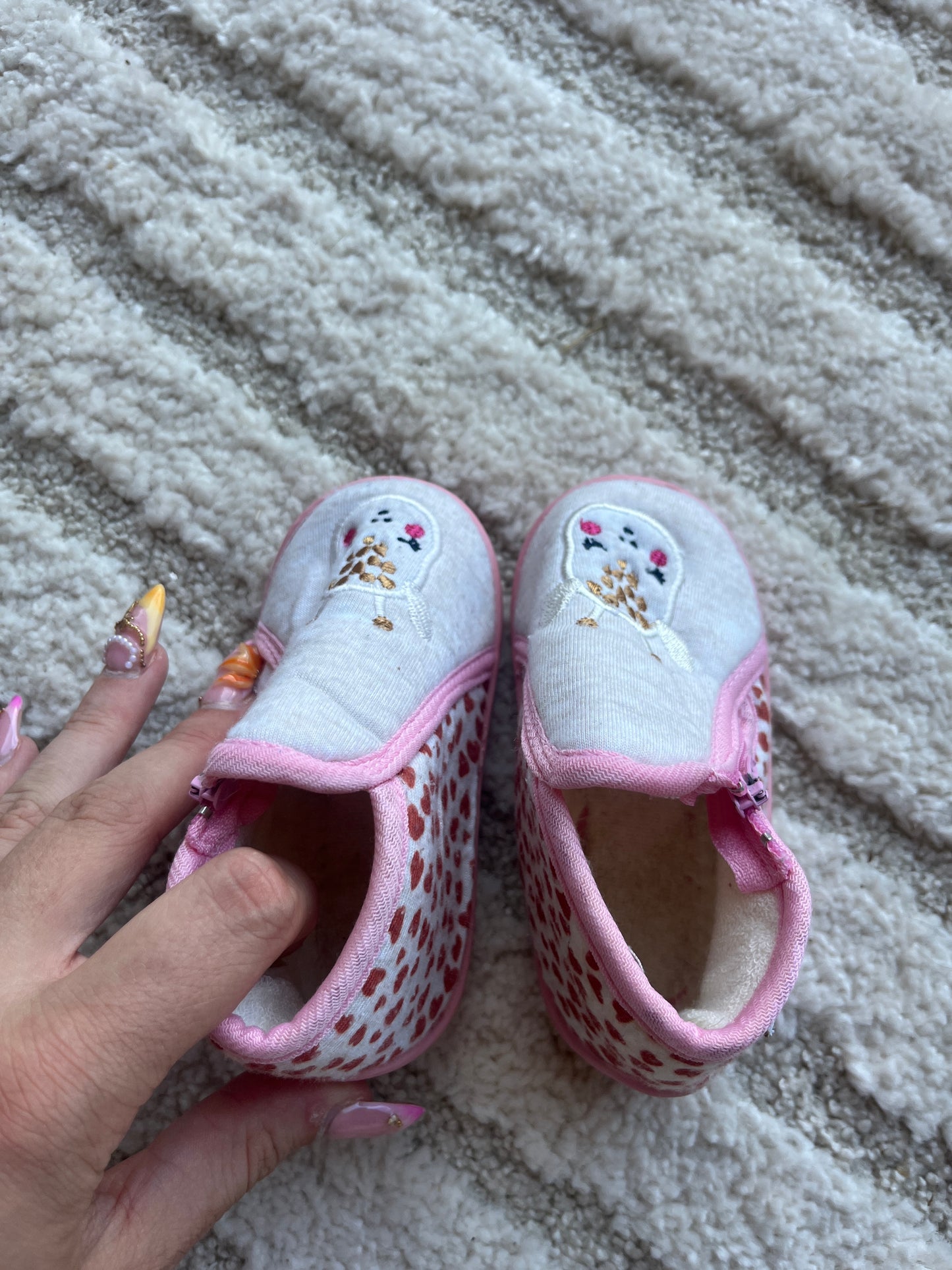 Paire de chaussons avec semelle rigide girafe - Pointure 20