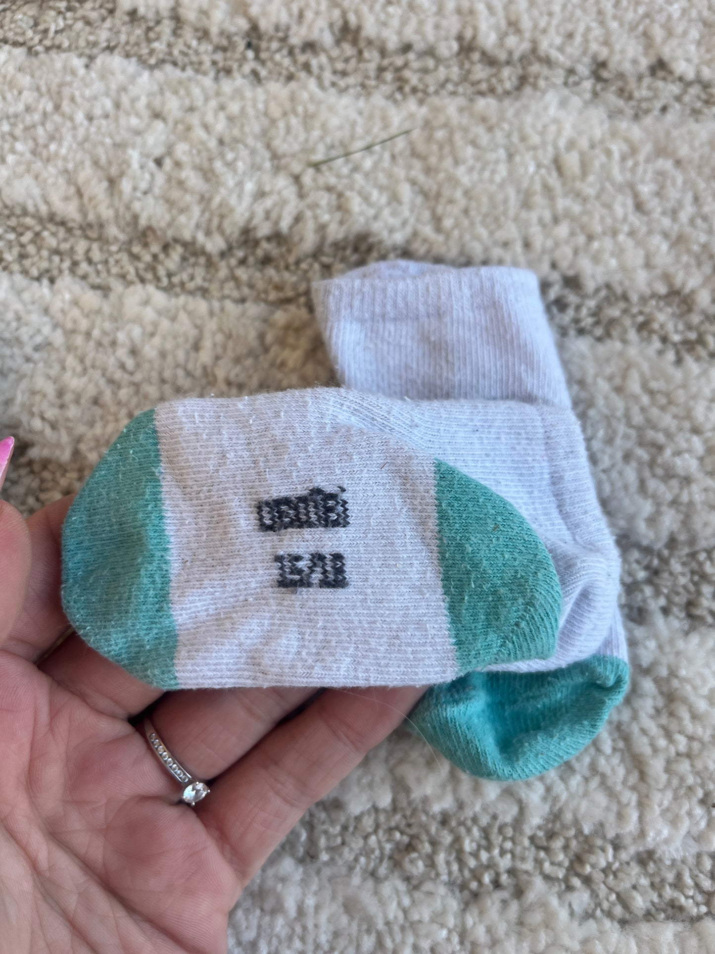 Lot 2 paires de chaussettes bleu turquoise étoiles et éléphant Obaïbi - Pointure 15/18 (6/9 mois)