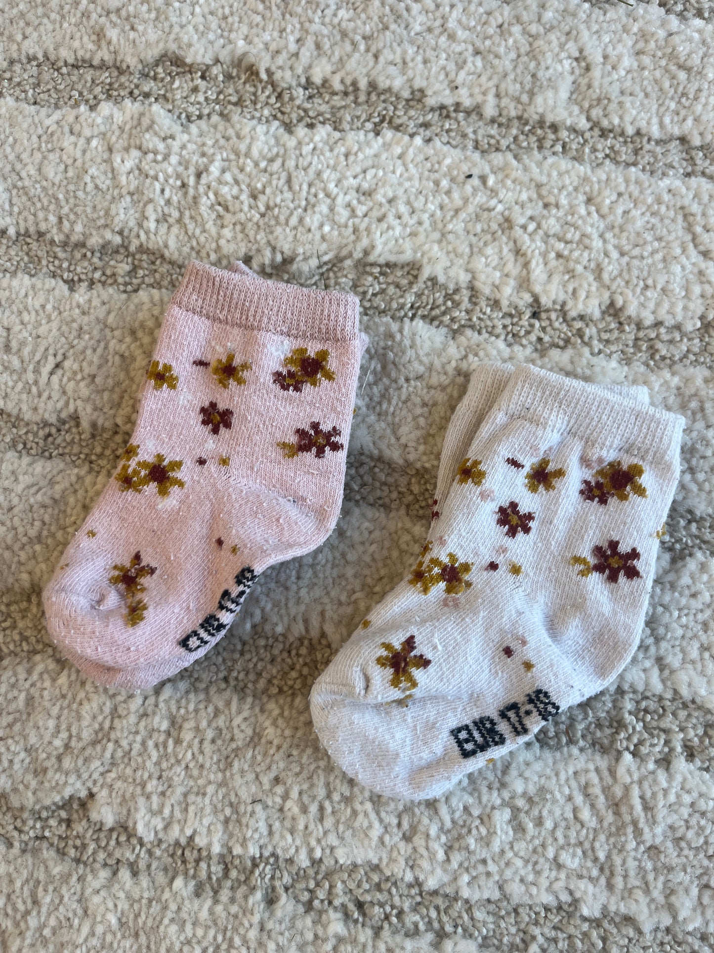 Lot 2 paires de chaussettes fleurs - Pointure 17/18