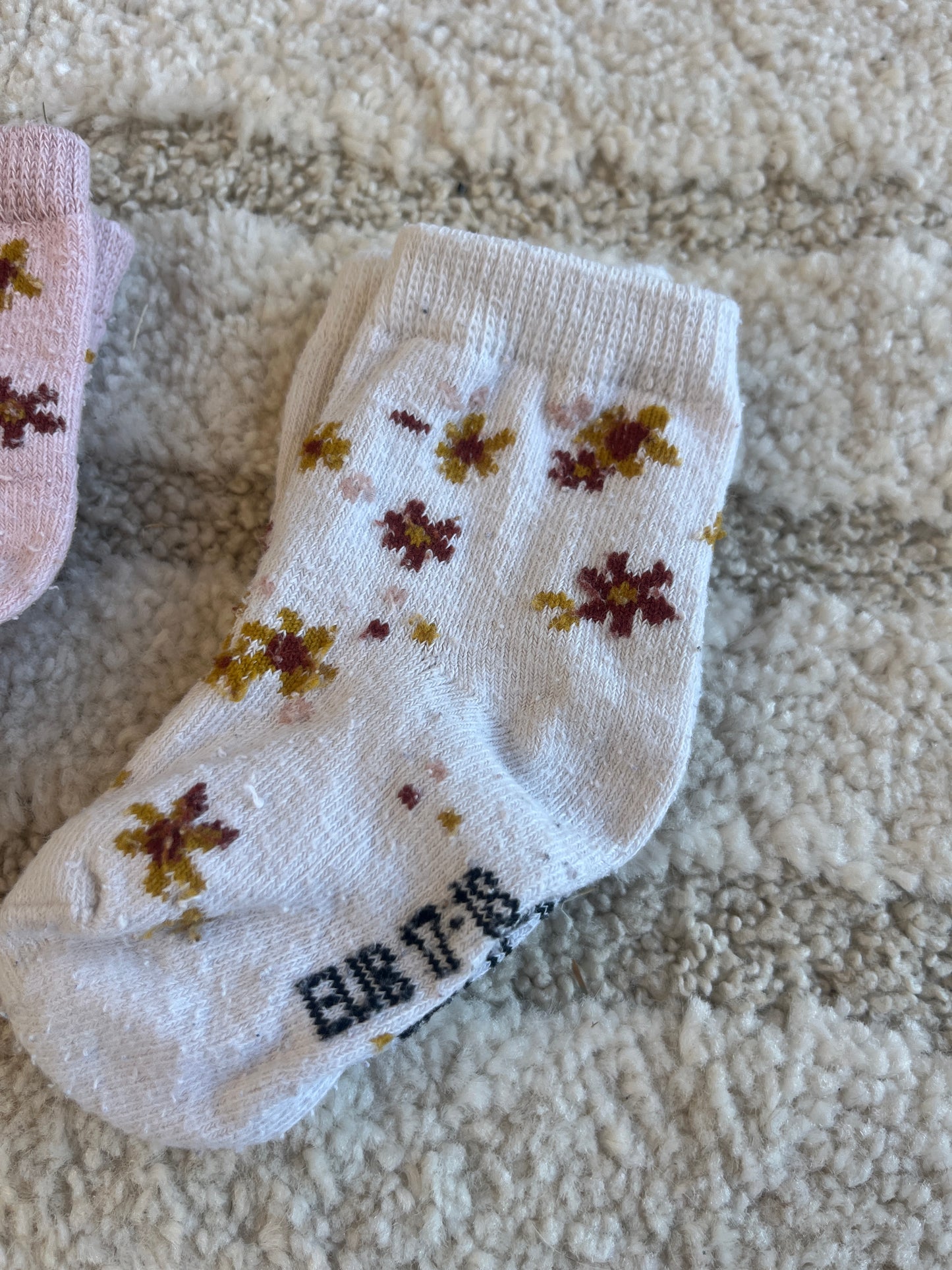 Lot 2 paires de chaussettes fleurs - Pointure 17/18