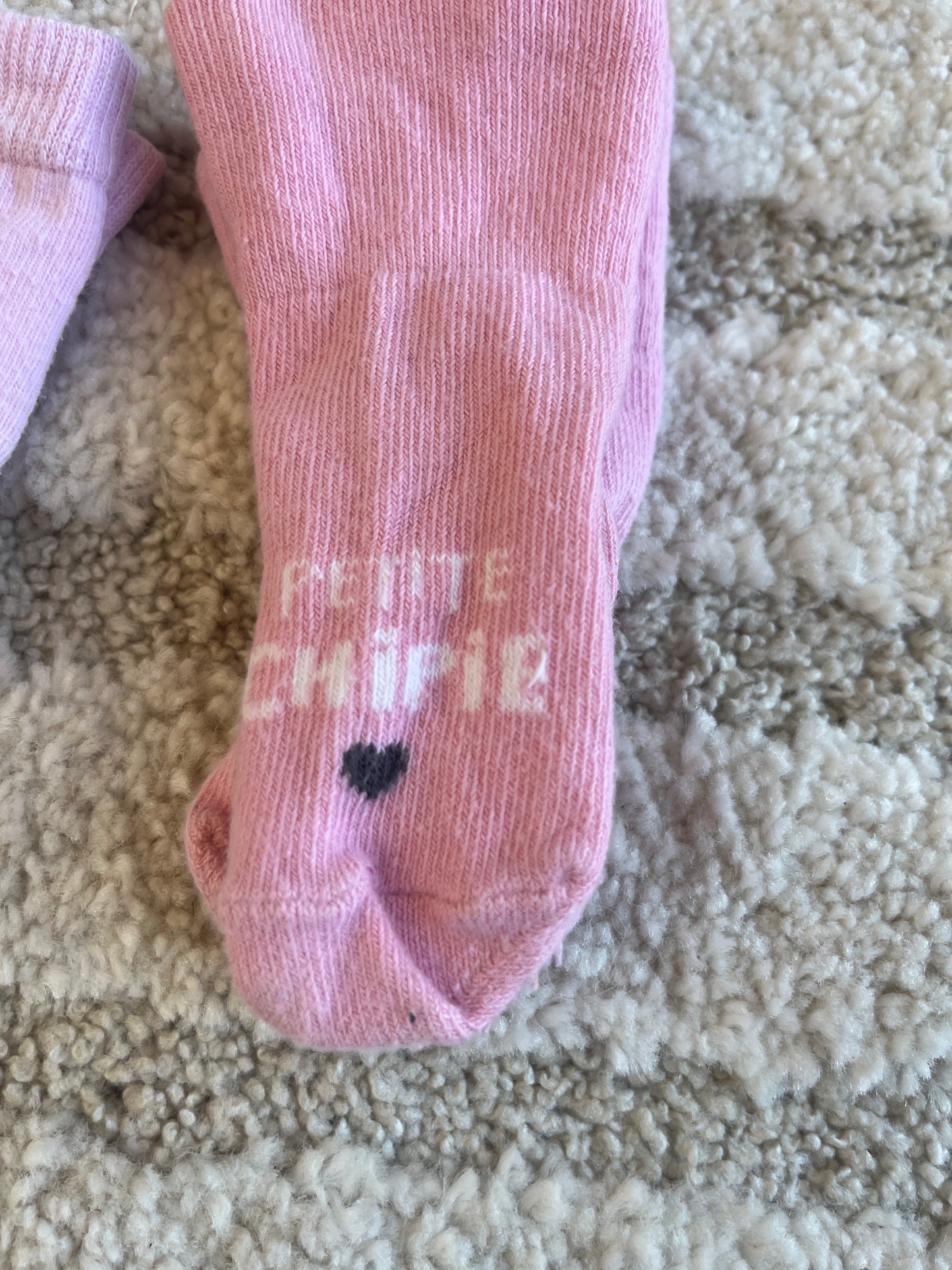 Lot 3 paires de chaussettes rose « petite chipie » - Pointure 18/20