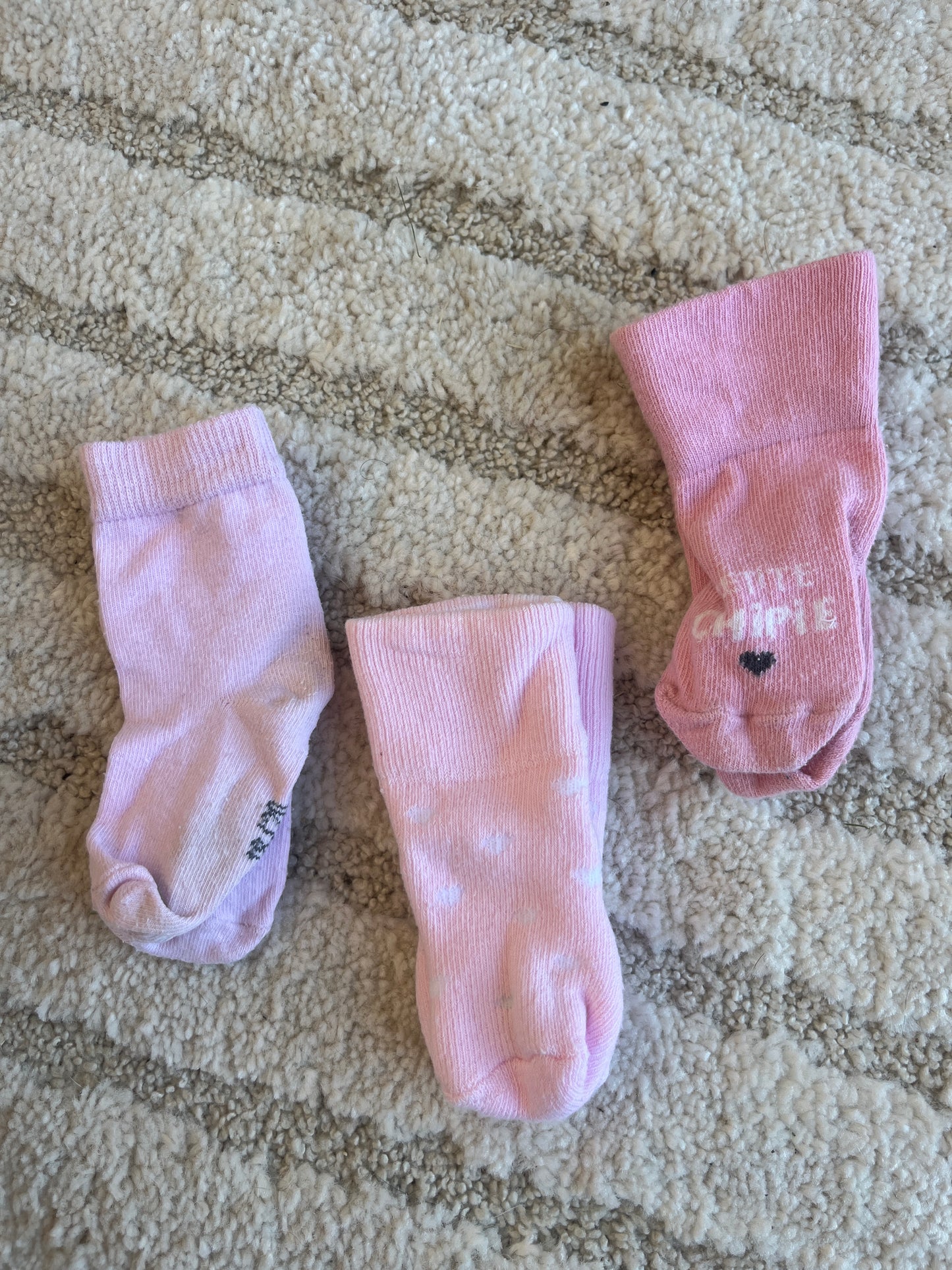 Lot 3 paires de chaussettes rose « petite chipie » - Pointure 18/20