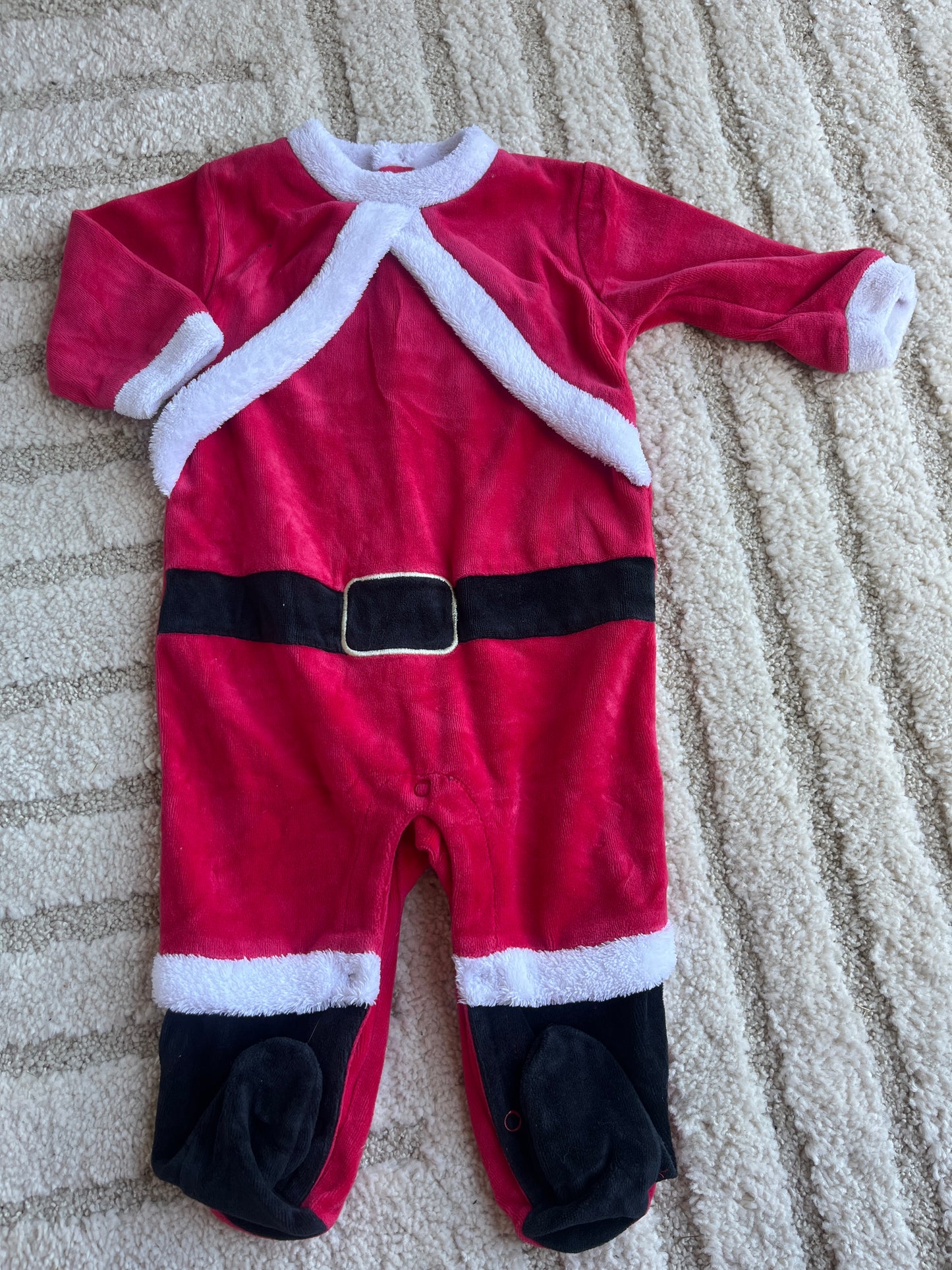 Pyjama velours père Noël - 9 mois