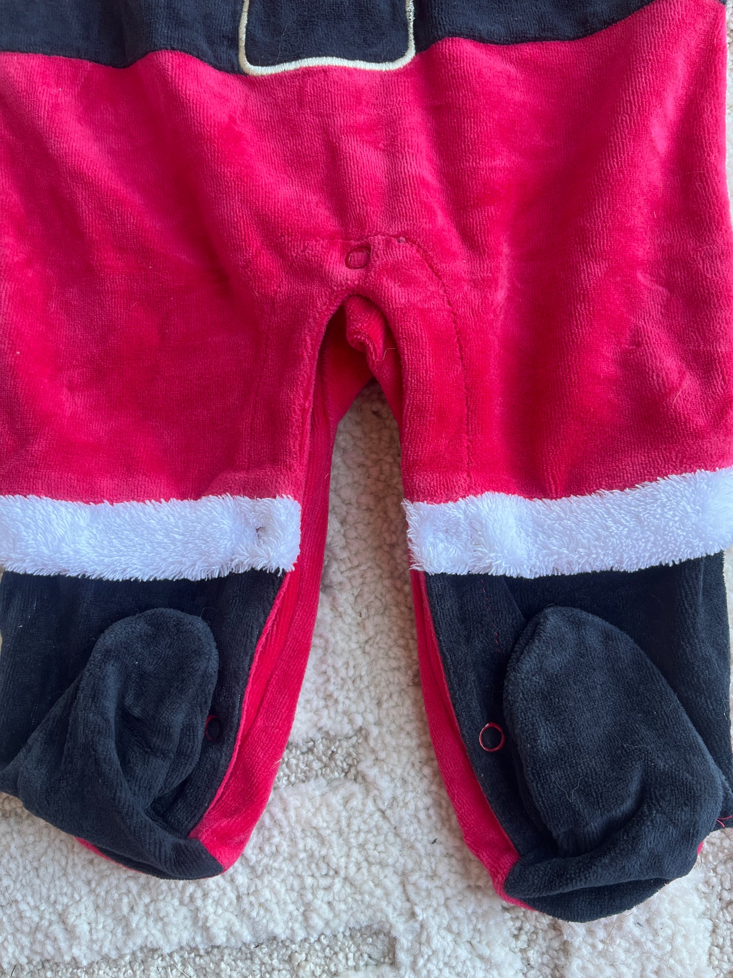 Pyjama velours père Noël - 9 mois
