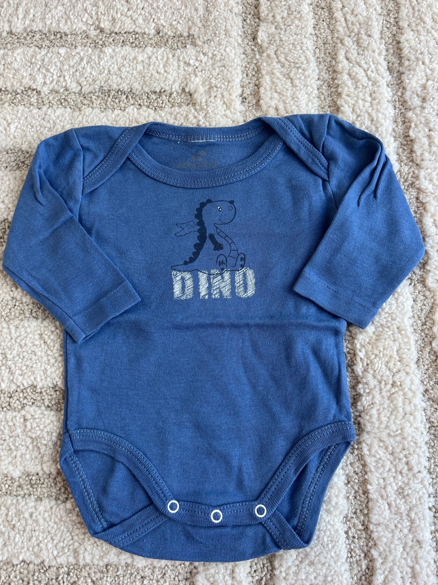Body à manches longues bleu « dino » Absorba - 6 mois