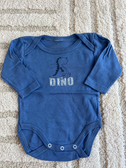 Body à manches longues bleu « dino » Absorba - 6 mois