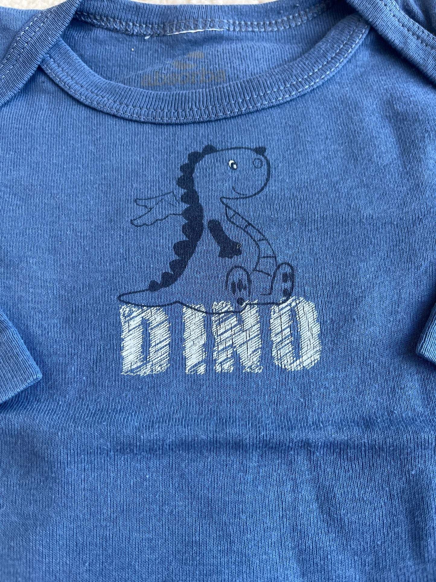 Body à manches longues bleu « dino » Absorba - 6 mois