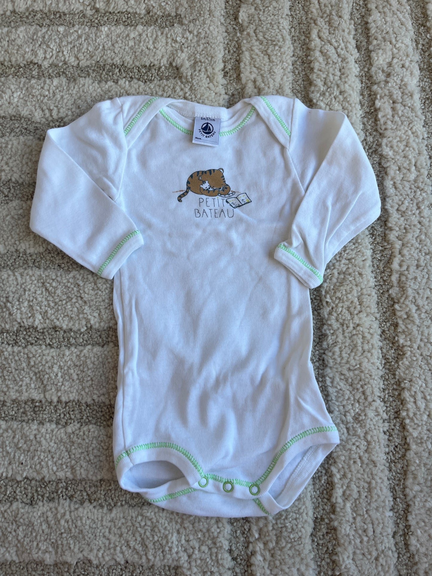 Body à manches longues Petit Bateau tigre - 6 mois