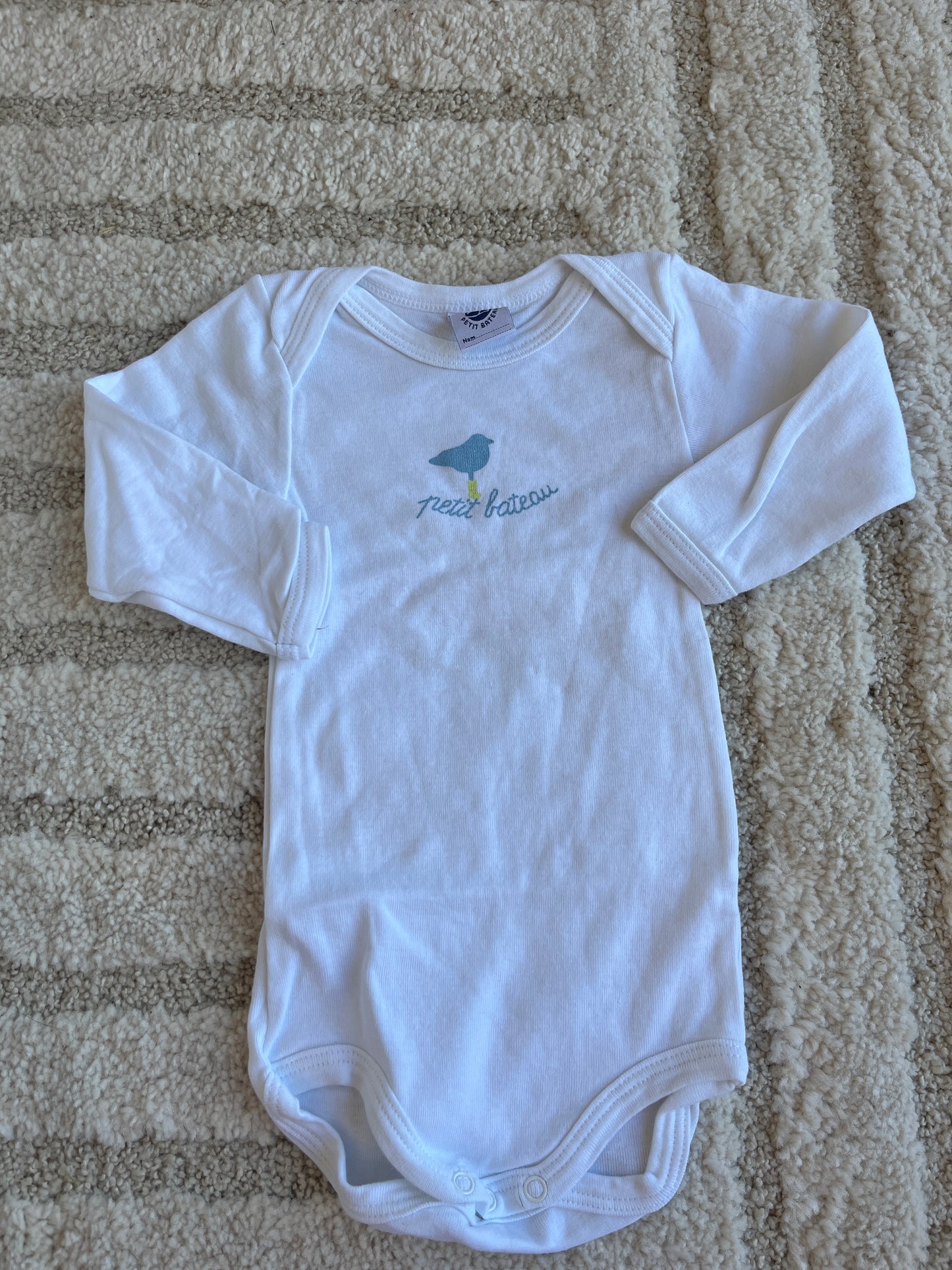 Body à manches longues Petit Bateau motif oiseau - 6 mois