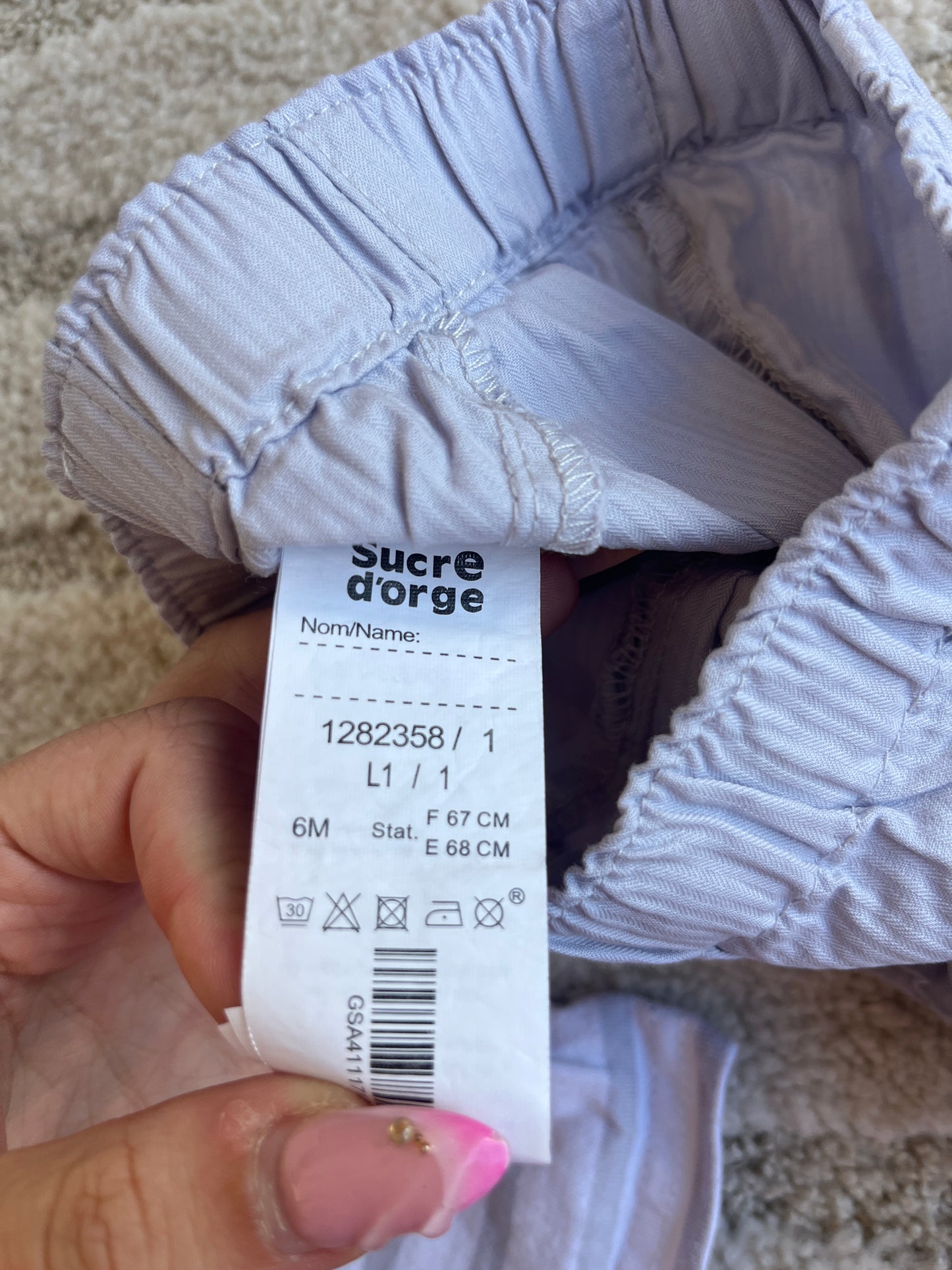 Ensemble haut + short éléphant Sucre d’Orge - 6 mois