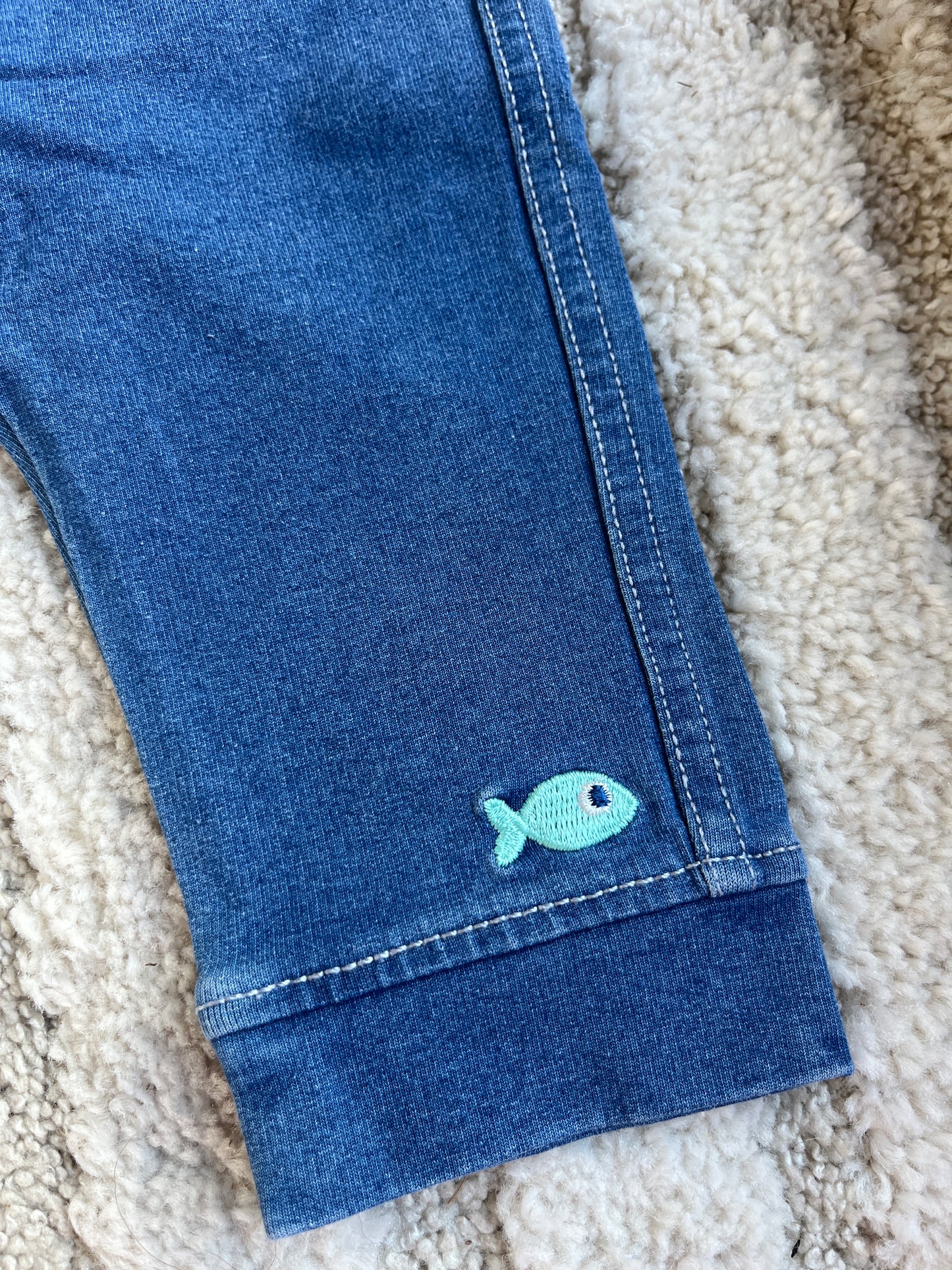 Ensemble haut + jegging poissons et sous-marin - 6 mois