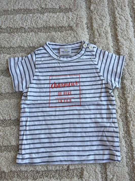 T-shirt à manches courtes « charmeur de père en fils » TAO - 6 mois