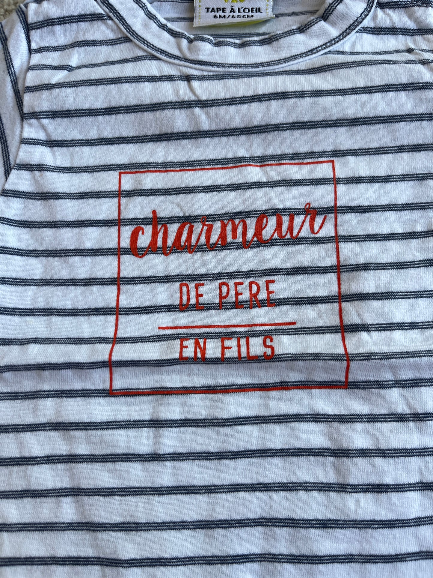 T-shirt à manches courtes « charmeur de père en fils » TAO - 6 mois